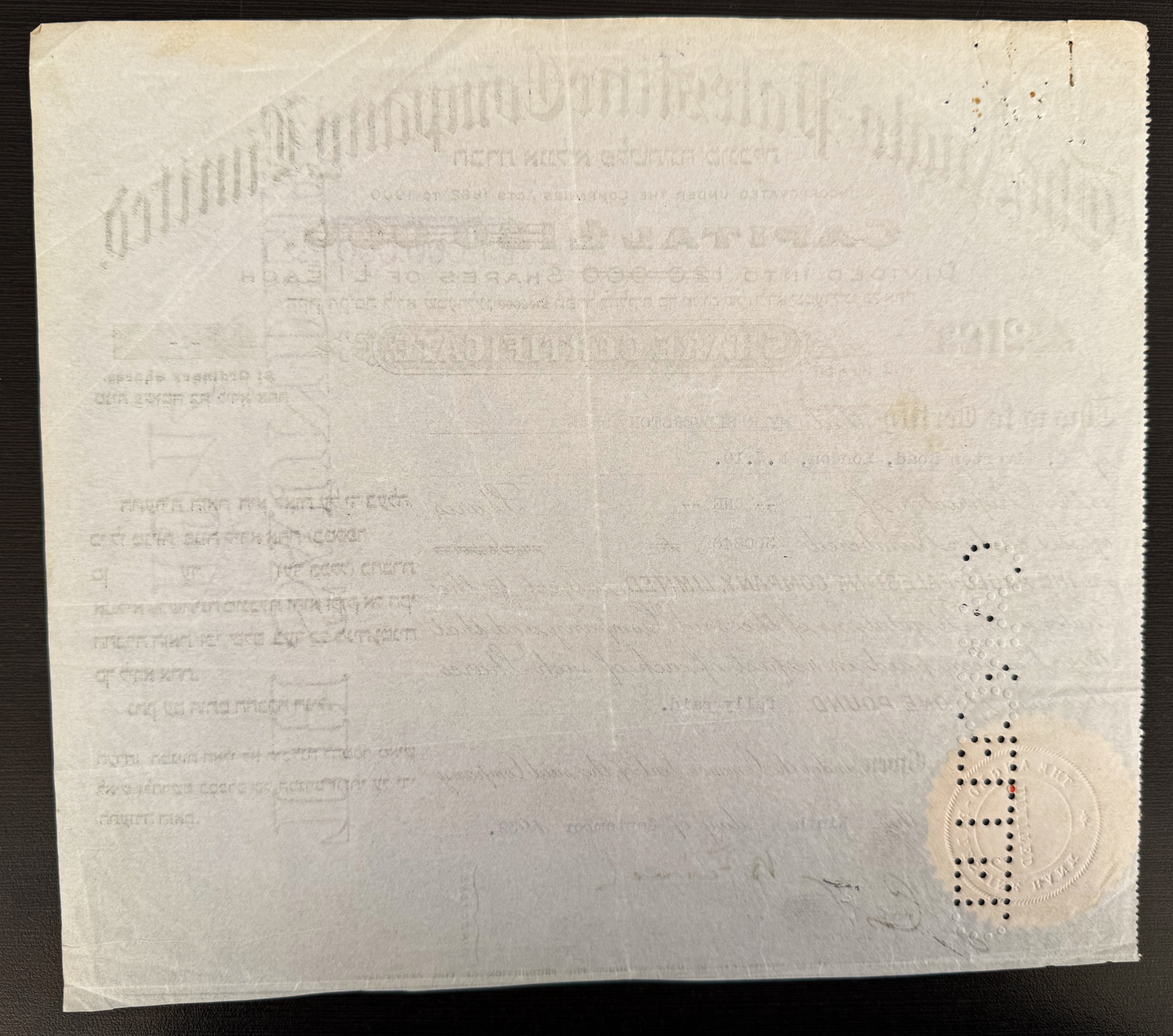 Palestine - Two Share Certificates (Fourth Series) of the Anglo-Palestine Company Ltd. - 1924/1932 - Ordinary Share ... - 1 5