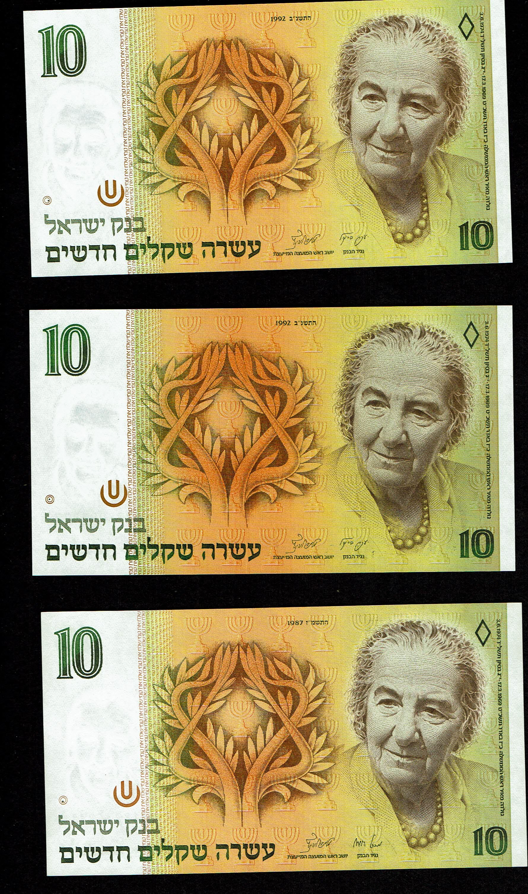 Israel - Set of 39 banknotes from the new shekel series, 1, 5, 10, 20, 50, 100 and 200 Shekels 1986, 1987, 1991 ... - 1 11
