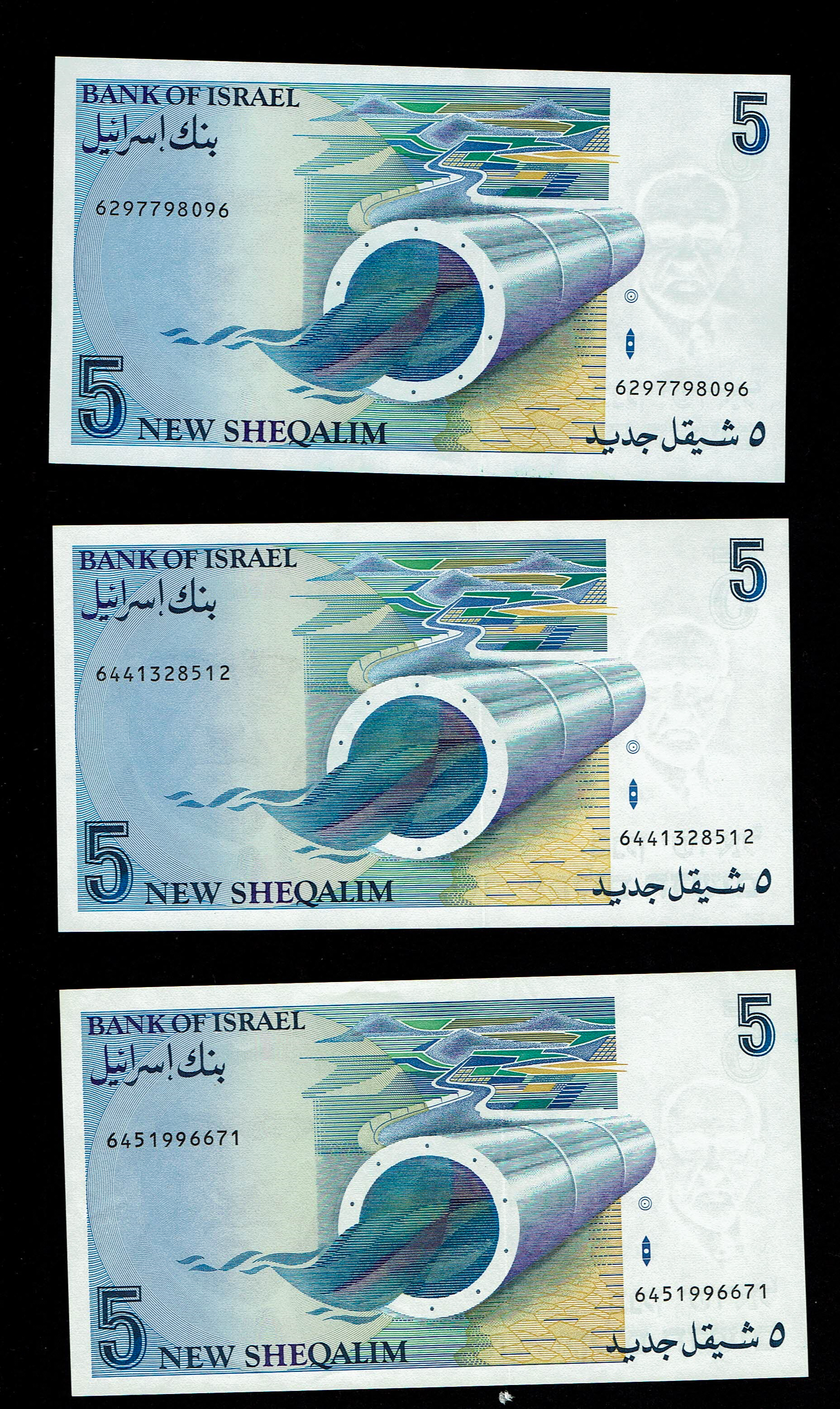 Israel - Set of 39 banknotes from the new shekel series, 1, 5, 10, 20, 50, 100 and 200 Shekels 1986, 1987, 1991 ... - 1 6