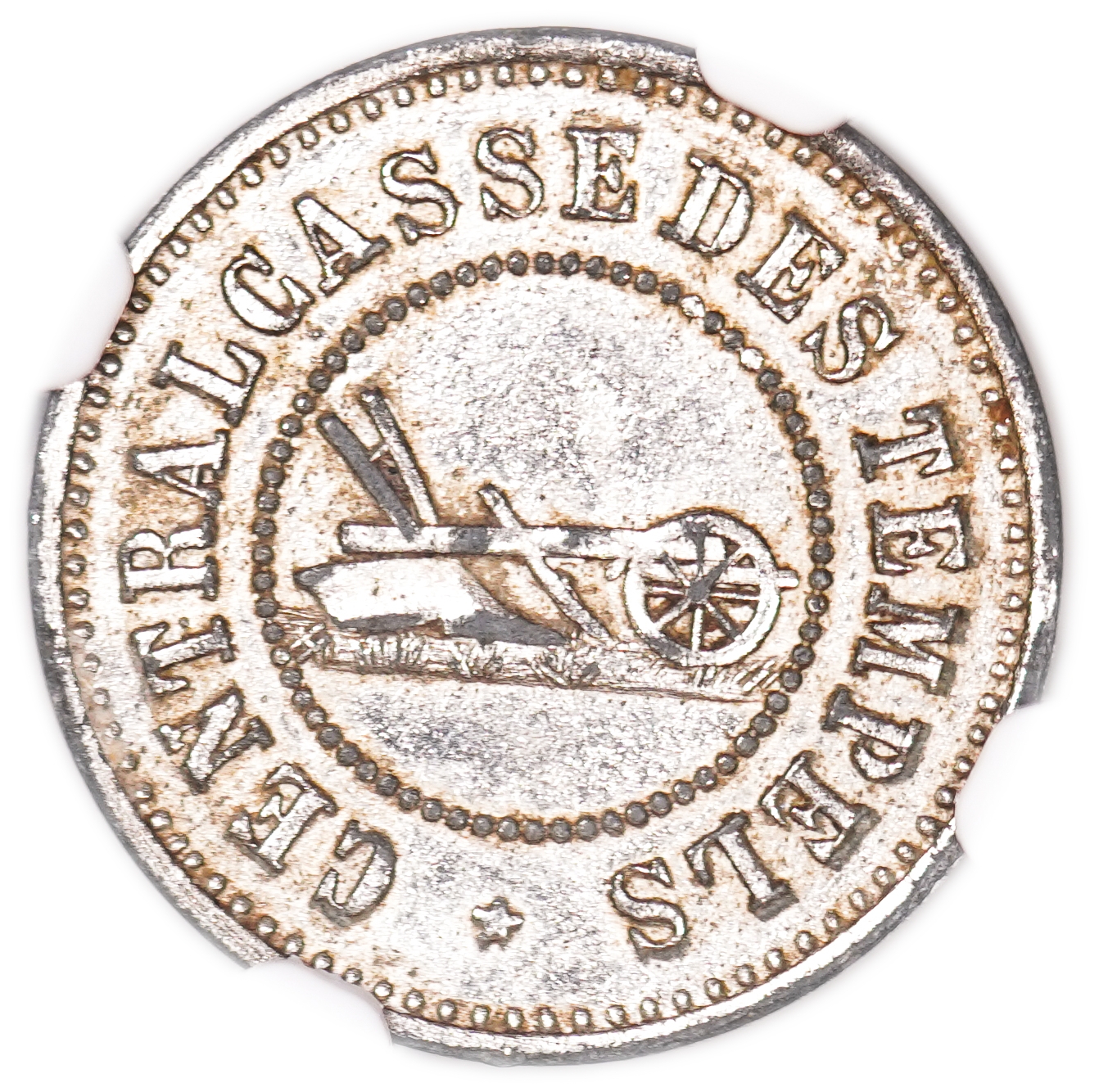 Palestine - Templar colonies token - 10 Paras 1880-1917 - Third series - NGC MS 62 - Rare - 1 1
