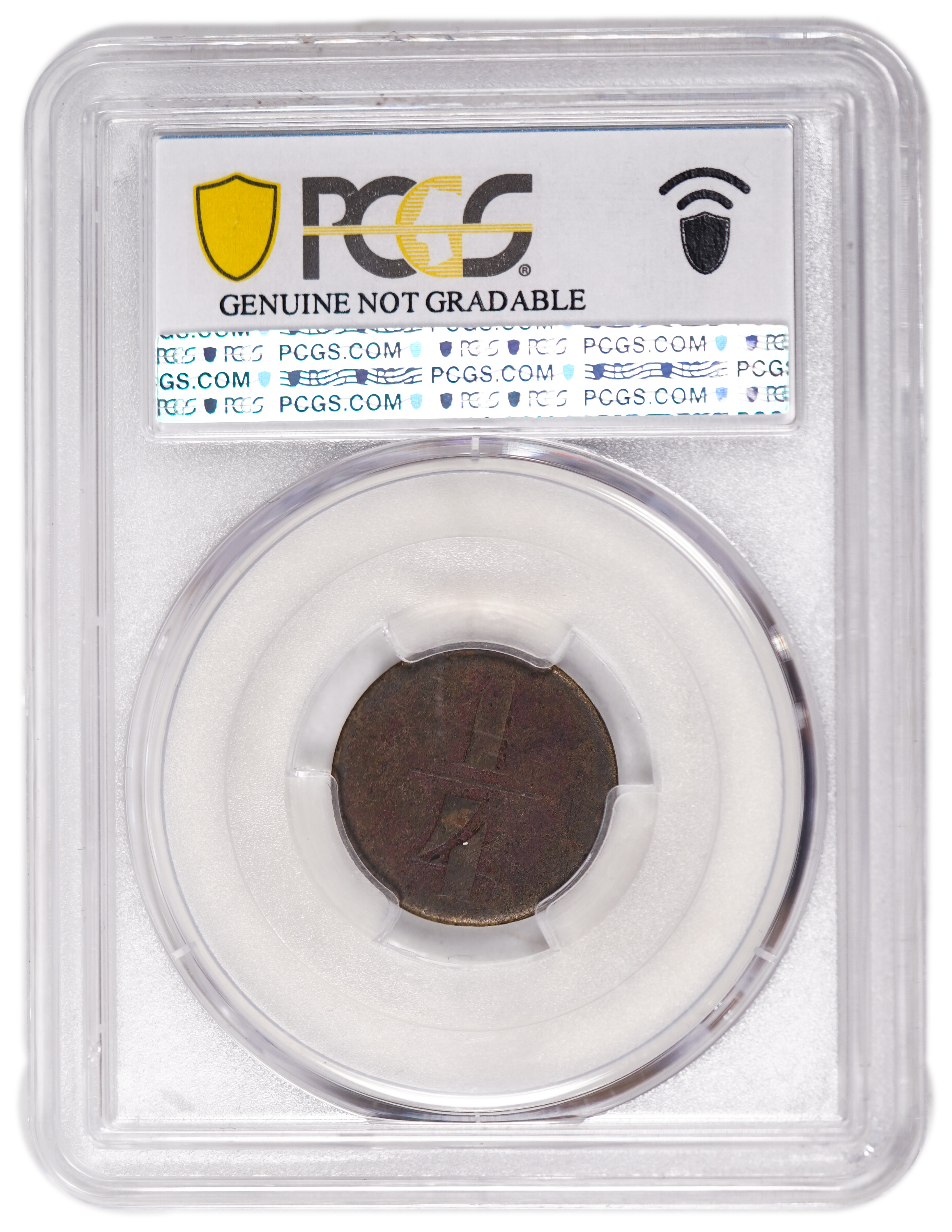Palestine - Templar colonies tokens - 1/4 Para 1880-1917 - B&G - Very Rare - PCGS VF DETAILS - 1 3