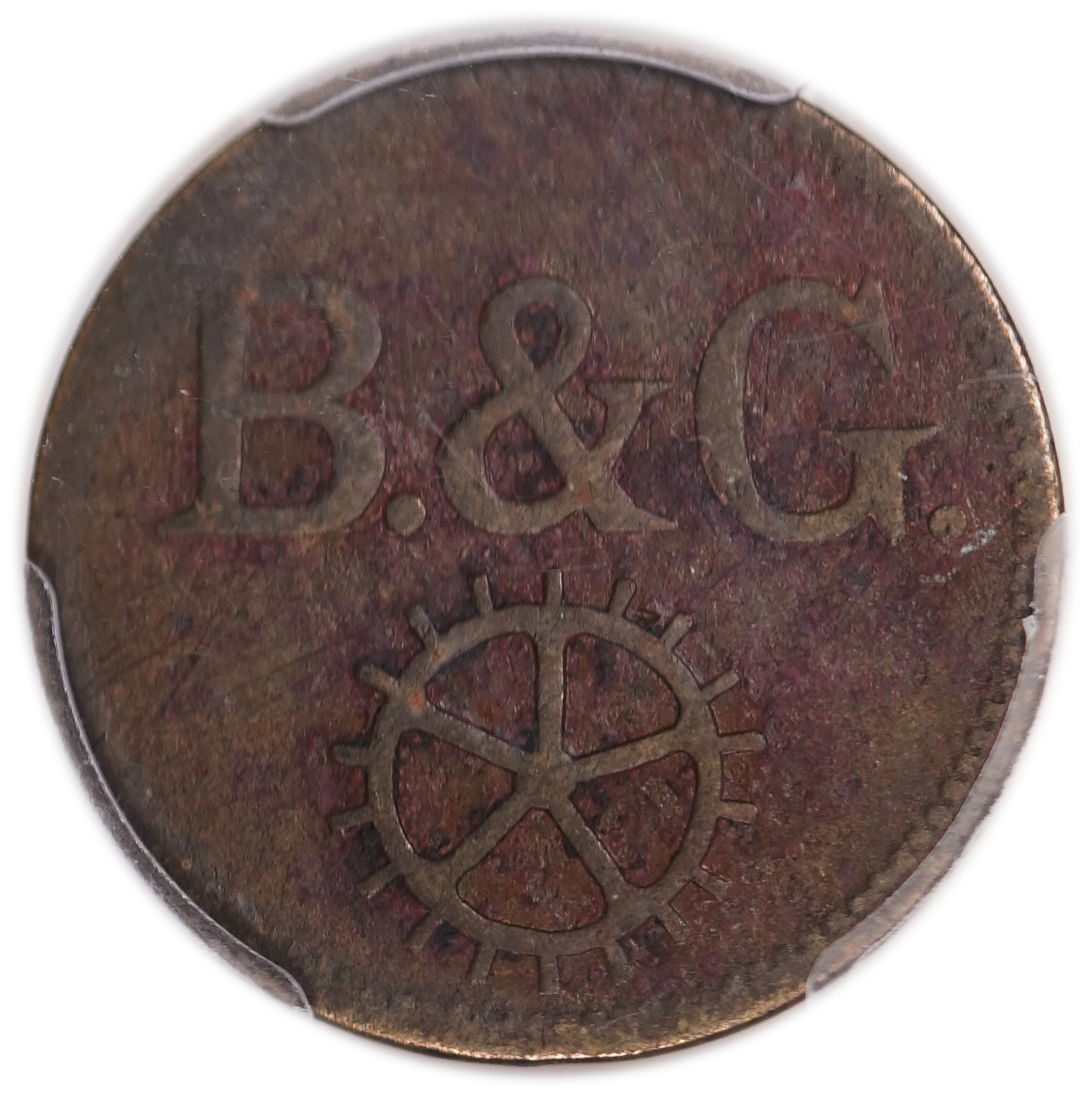 Palestine - Templar colonies tokens - 1/4 Para 1880-1917 - B&G - Very Rare - PCGS VF DETAILS - 1 1