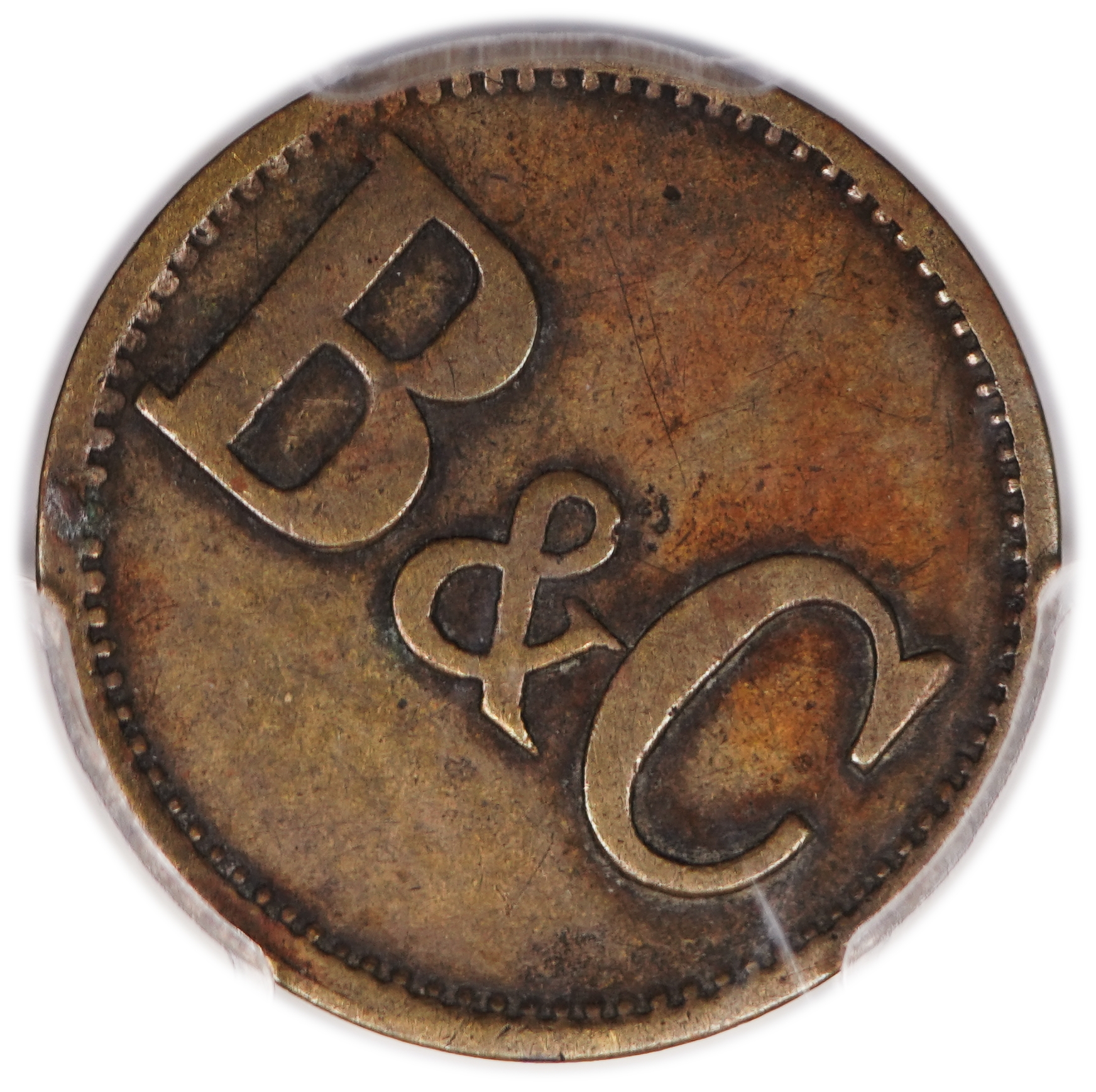 Palestine - Templar colonies tokens - 1/4 Para 1880-1917 - Large B&C (Breisch & Gesellschaft) - Very Rare - PCGS VF 35 - 1 1
