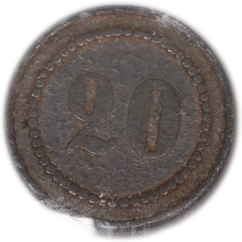 Palestine - Haifa - 20 Para 1900'-1920' Token - J. Pross - NGC VF DETAILS - Extremely Rare - 1 1