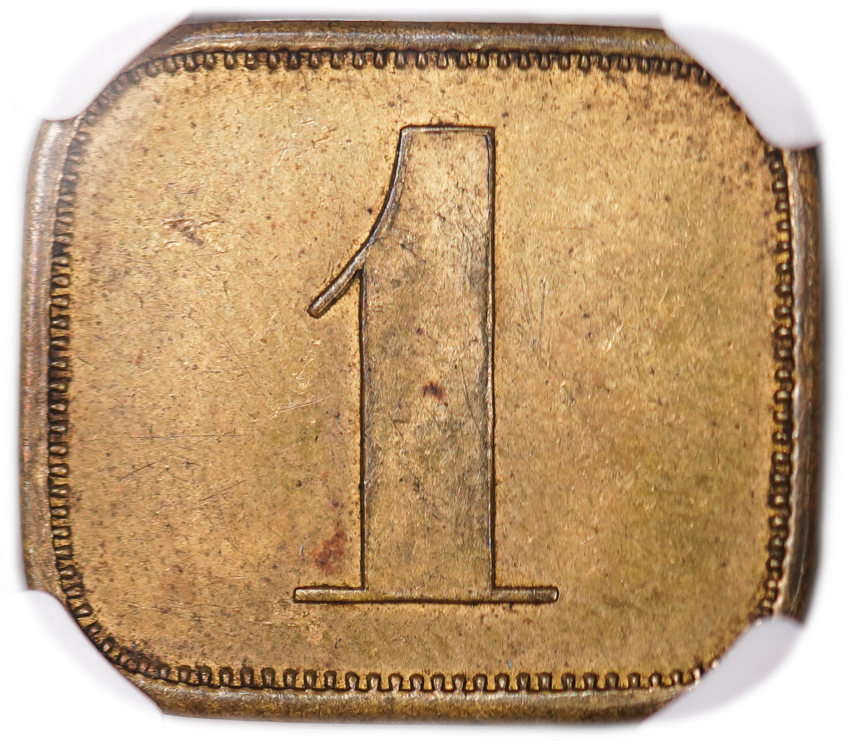 Palestine - Templar Colony Token - 1 Para / Piastre 1880' - NGC MS 62