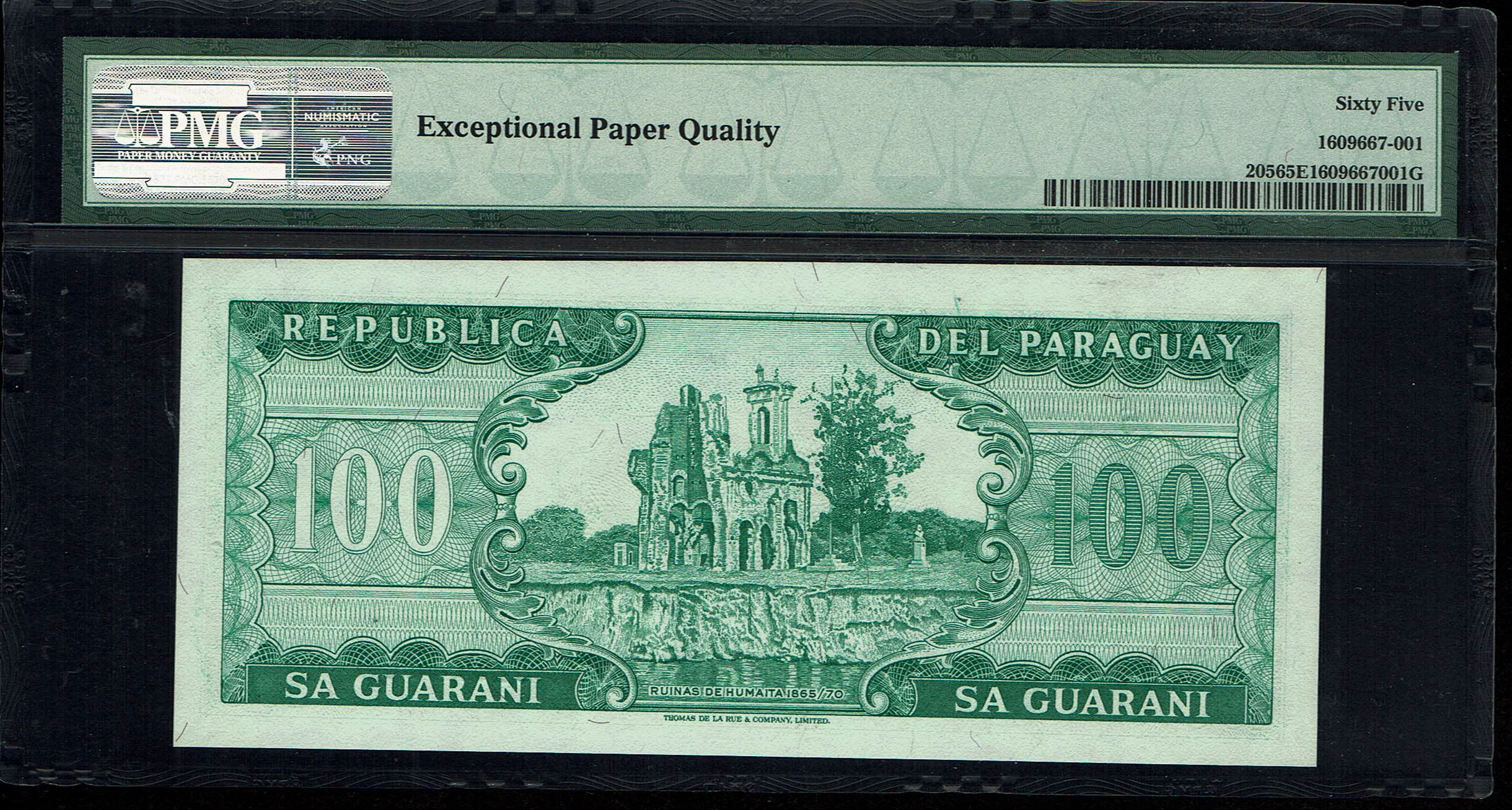 Paraguay - 100 Guaranies 1982 - Guarani value on reverse - PMG 65 EPQ - 1 1
