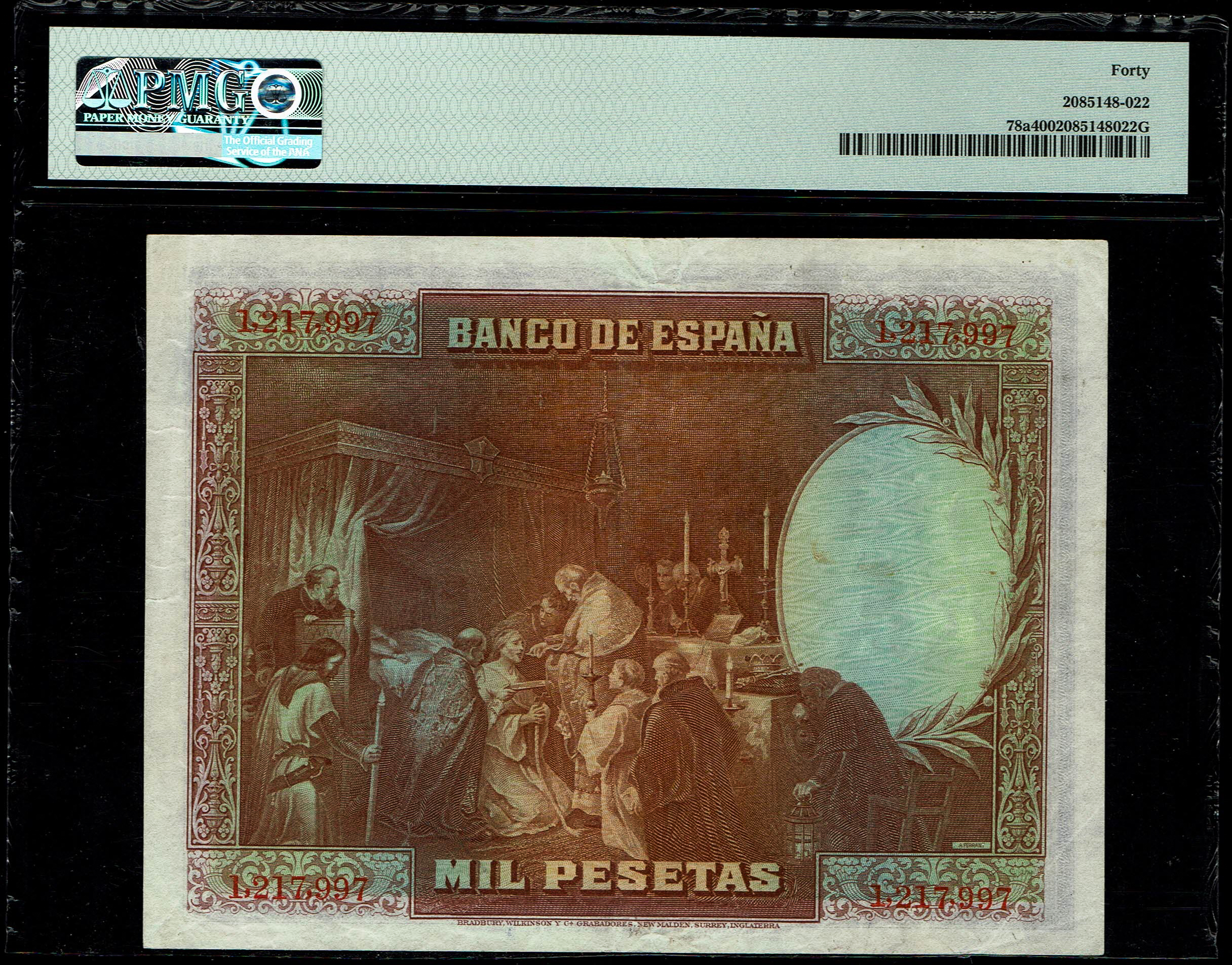 Spain - 1000 Pesetas 1928 - PMG 40 - 1 1