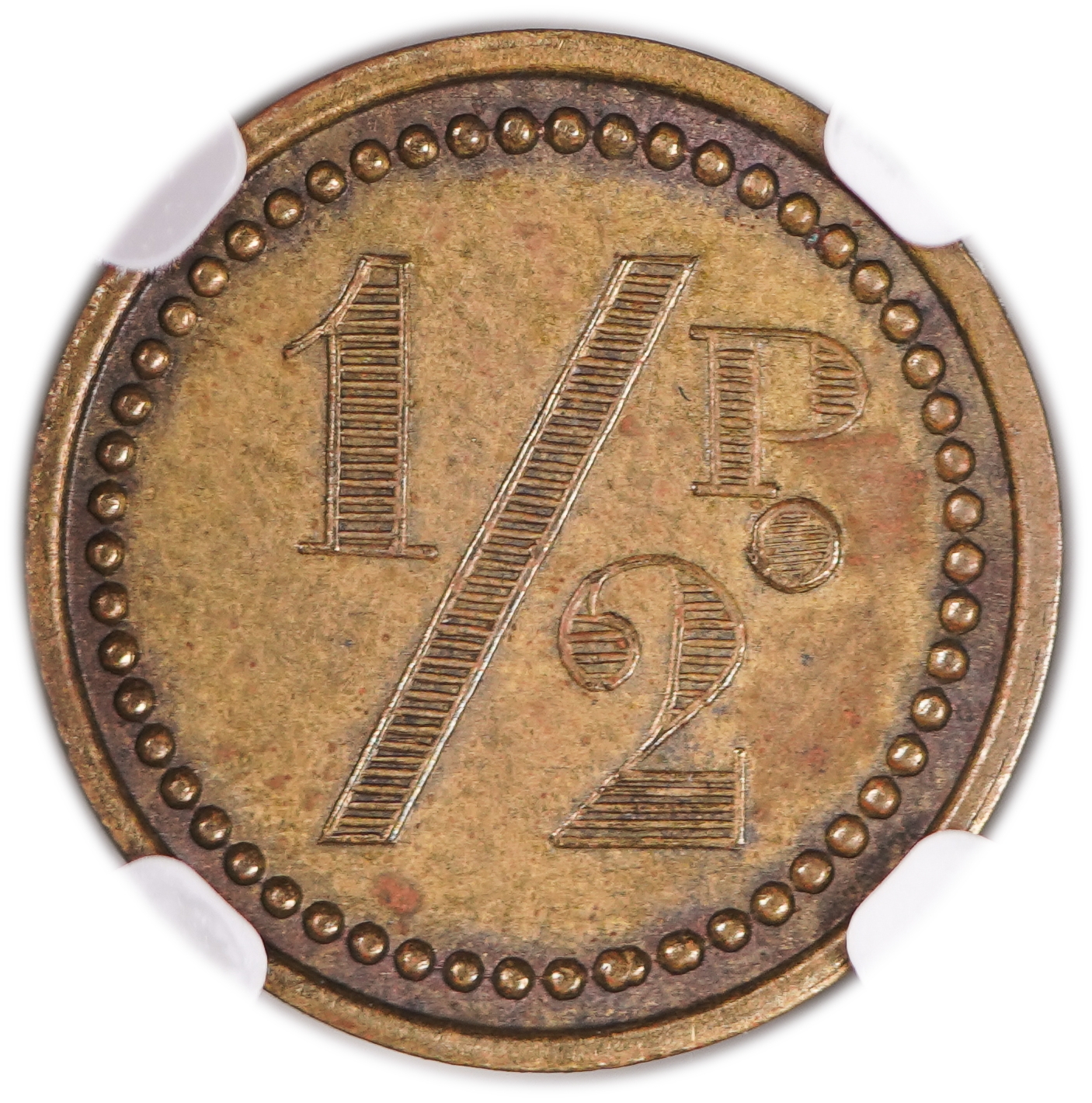 Palestine - 1/2 Piaster 1930' - Palatin Hotel - NGC AU 53 - Very high grade for this token