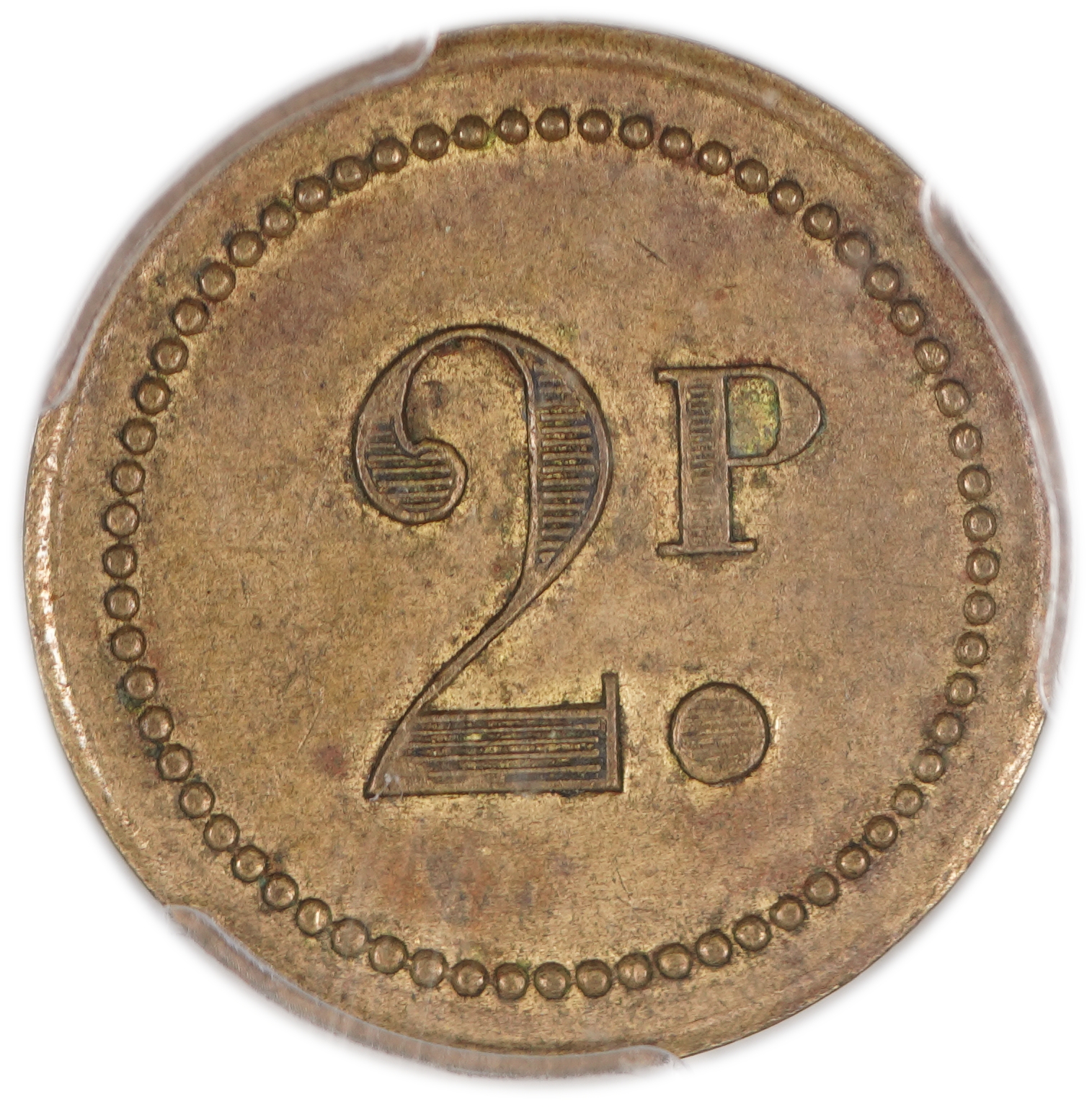Palestine - 2 Piaster 1930' - Palatin Hotel - PCGS AU 55 - Very high grade for this token