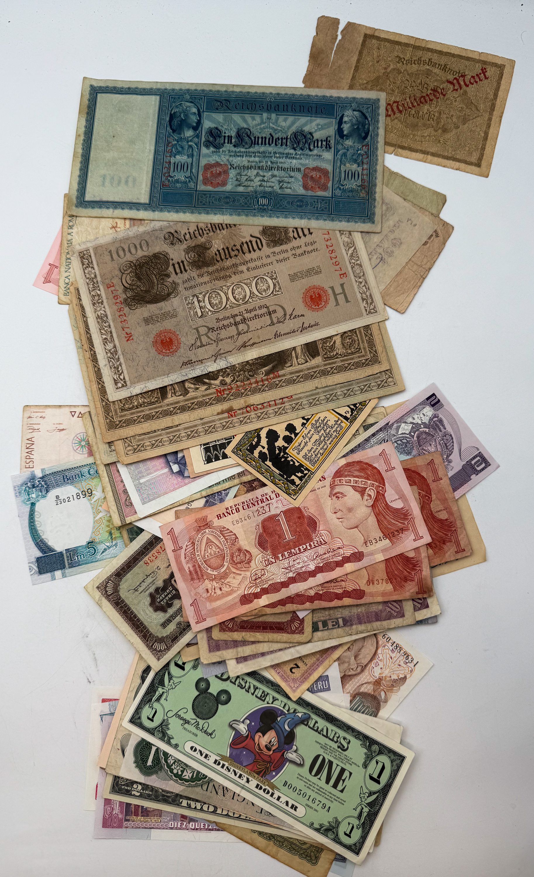 World – A large collection of world banknotes, countries, years and different conditions - 1 1