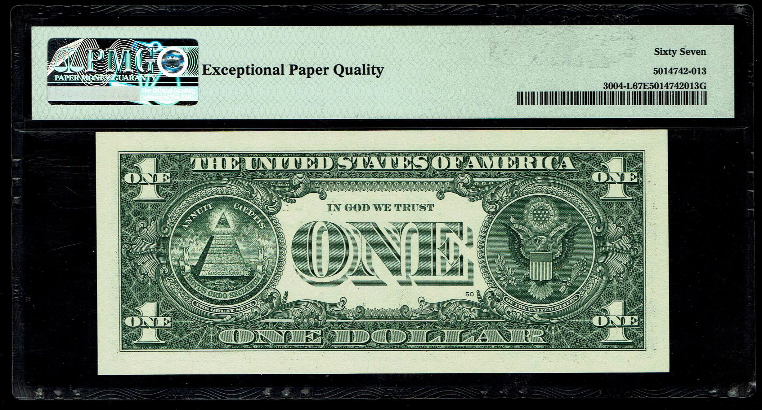 USA – 1 Dollar 2017 Banknote – Repeater Serial Number – "2105", "2105" – PMG 67 EPQ - 1 1