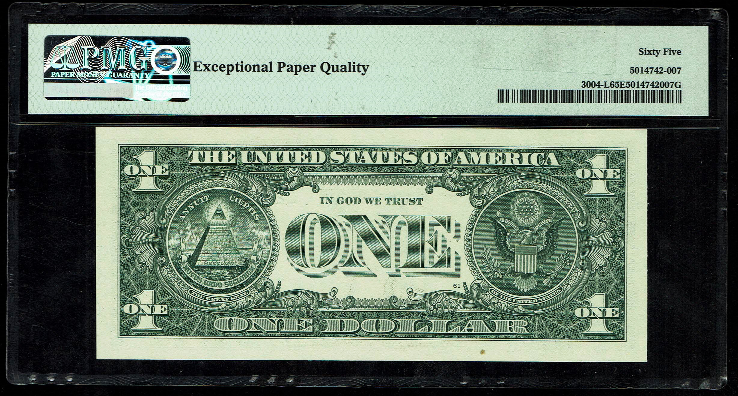 USA – 1 Dollar 2017 Banknote – Repeater Serial Number – "2101", "2101" – PMG 65 EPQ - 1 1