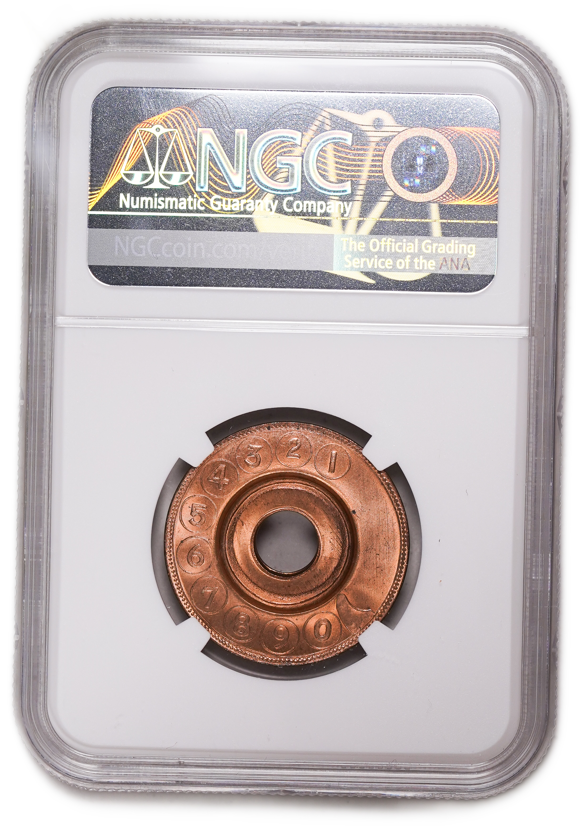 Israel – Telephone token 1957 - NGC MS 66 RD - 1 3