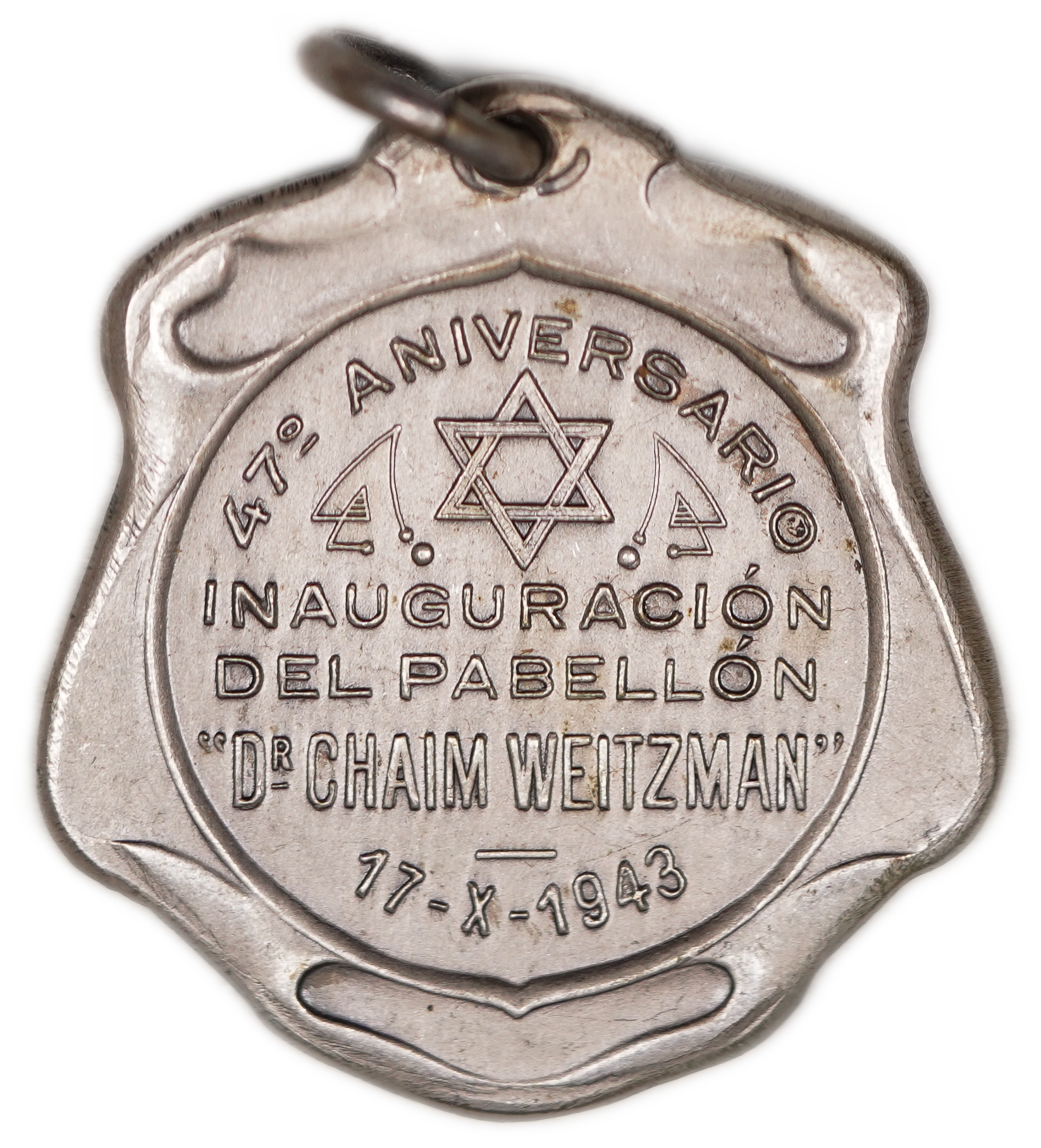 Judaica / Zionism - Argentina, Medal for the Inauguration of the “Dr. Chaim Weitzman” Pavilion, Bikur Joilim ... - 1 0
