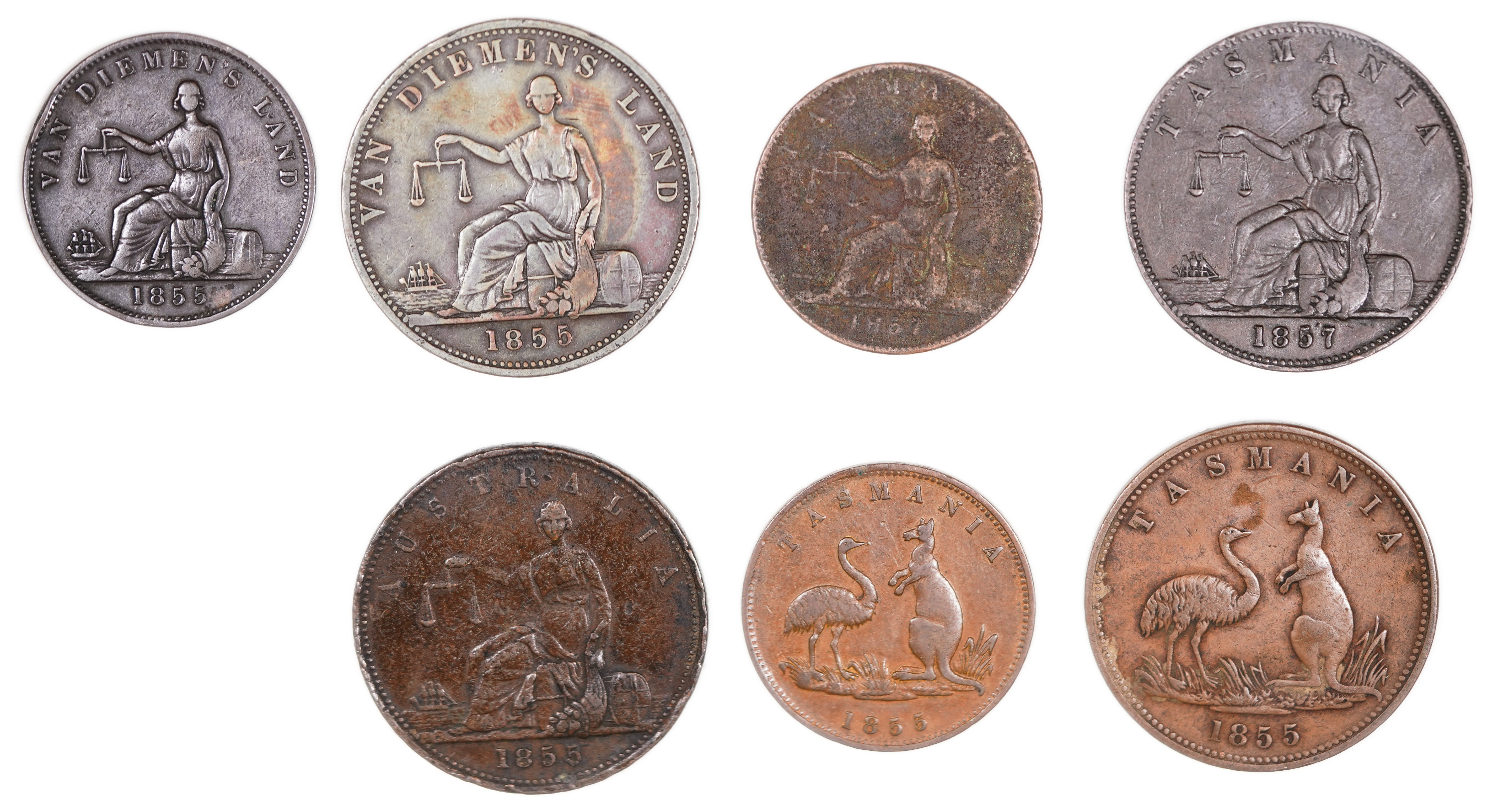 Judaica / Zionism - Tasmania & New Zealand, Jewish Merchant Tokens, Mid-19th Century - 1 1