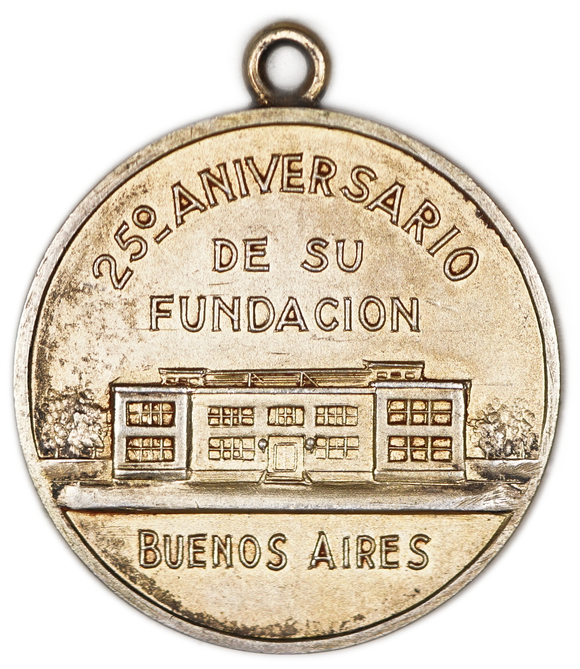 Judaica / Zionism - Argentina, Silver Medal for the 25th Anniversary of the “Argentine Jewish Home for the Elderly ... - 1 0