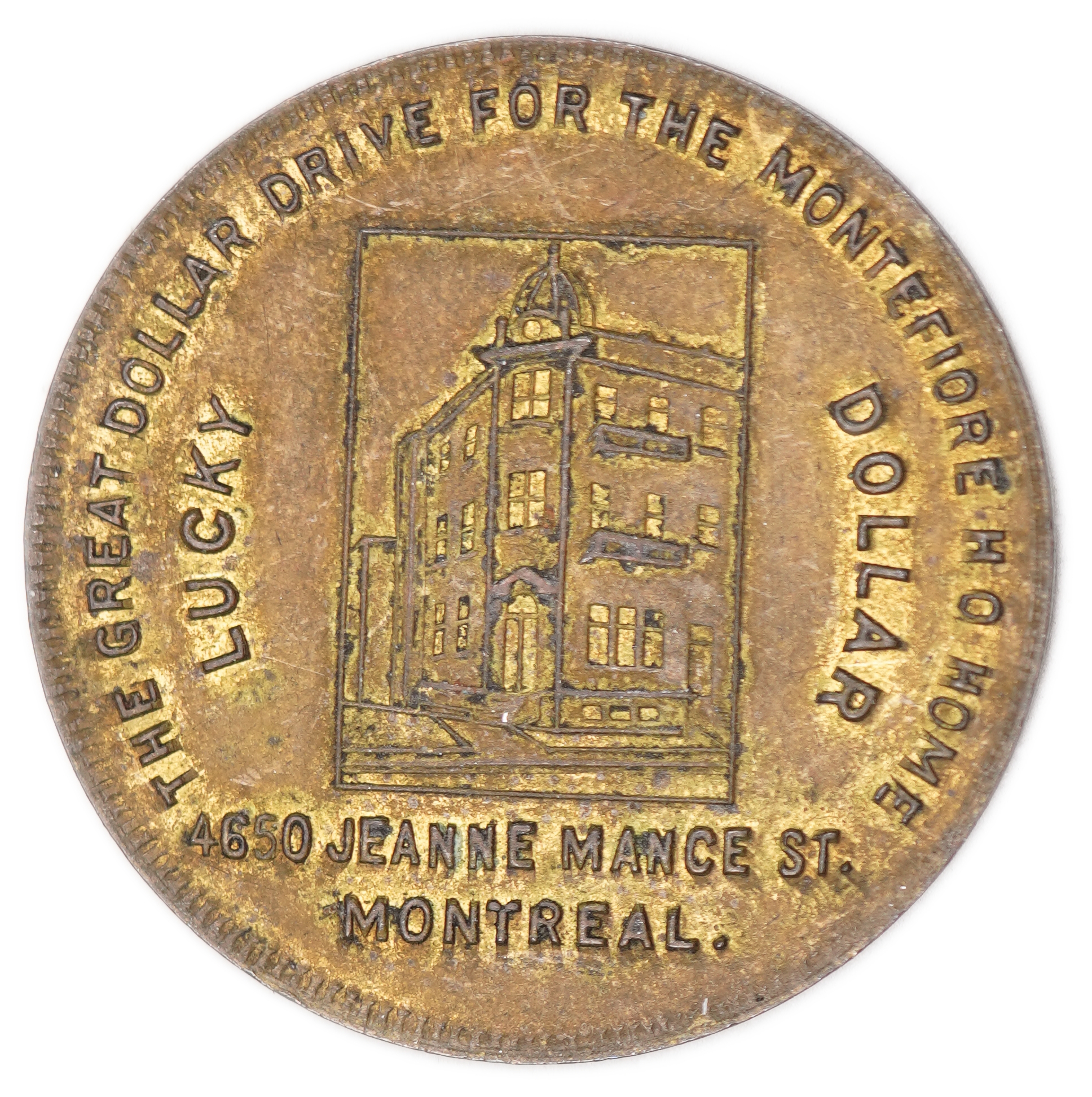 Judaica / Zionism - Canada, Montefiore Jewish Home, Montreal, Charity Medal, ca. 1930s - 1 1