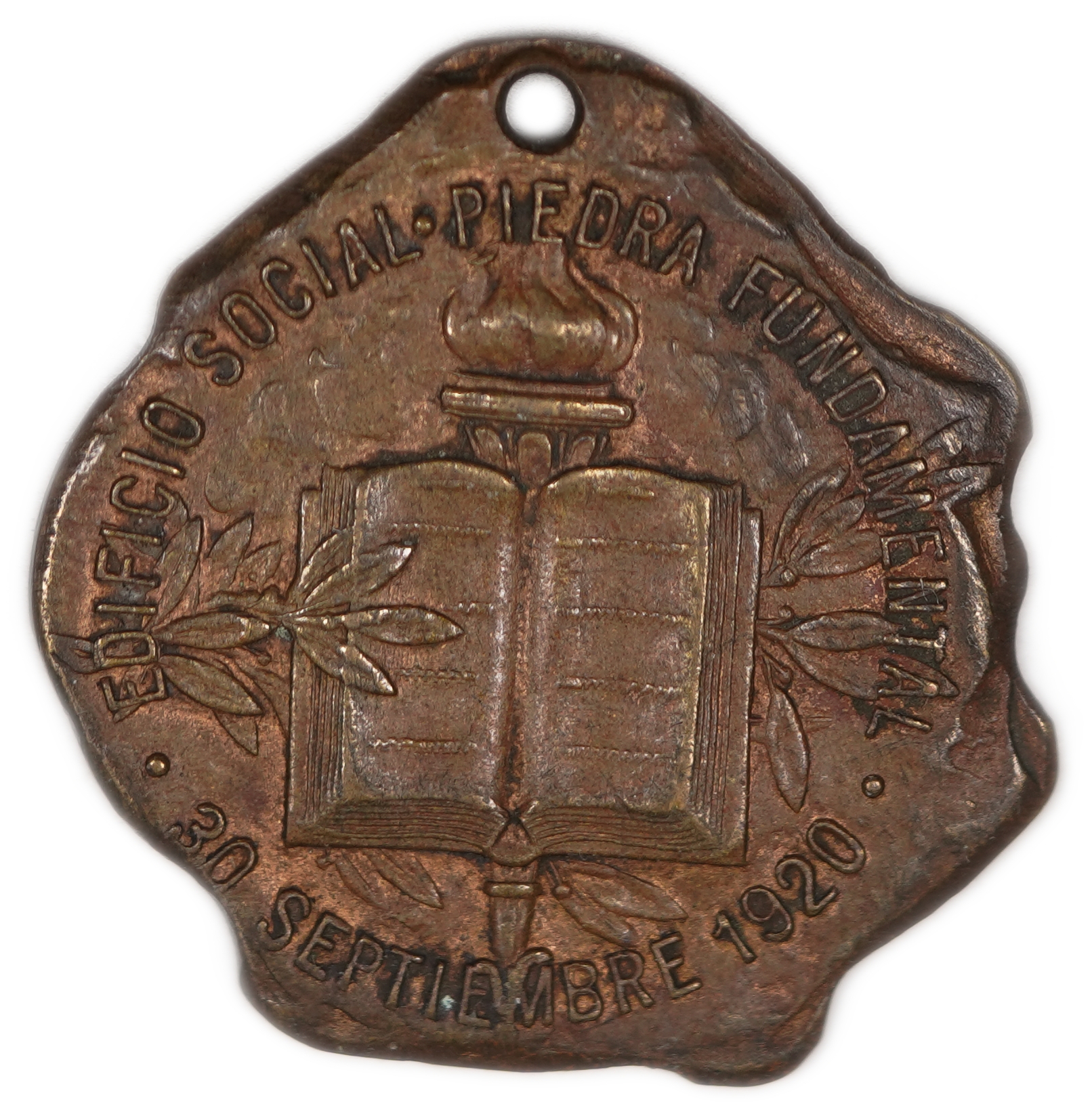 Judaica / Zionism - Argentina, “Baron Hirsch” Public Library Medal, Moisés Ville 1920 - 1 1