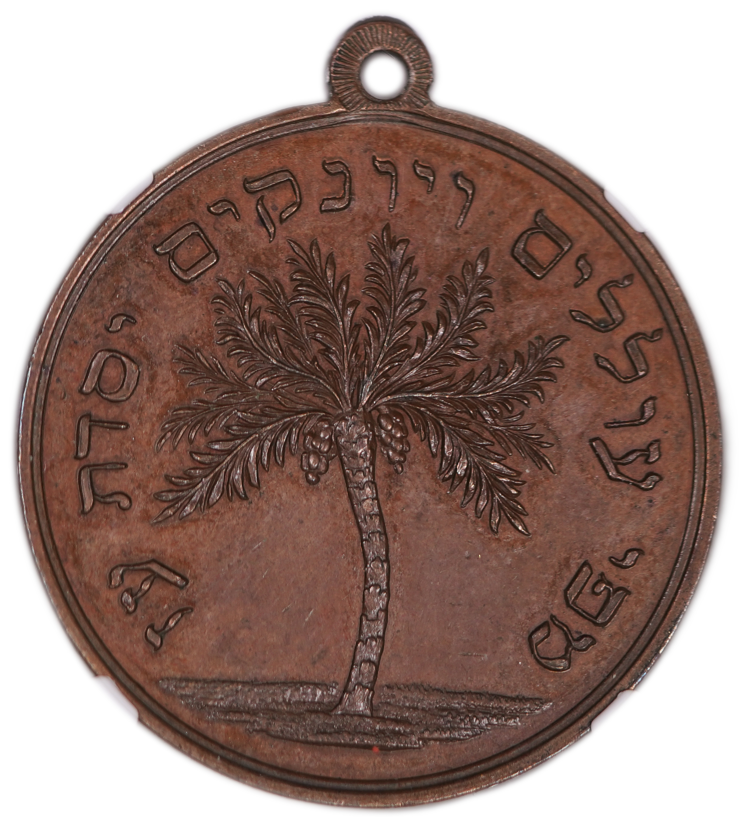 Palestine - Medal of the “La’amal” School, Jerusalem 1882-1900' - Very Rare - NGC MS 62 BN