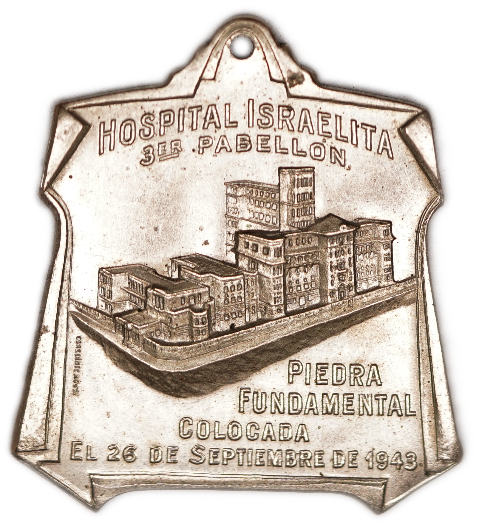 Judaica / Zionism - Argentina, Medal Commemorating the Laying of the Cornerstone for the Third Pavilion of the ... - 1 0