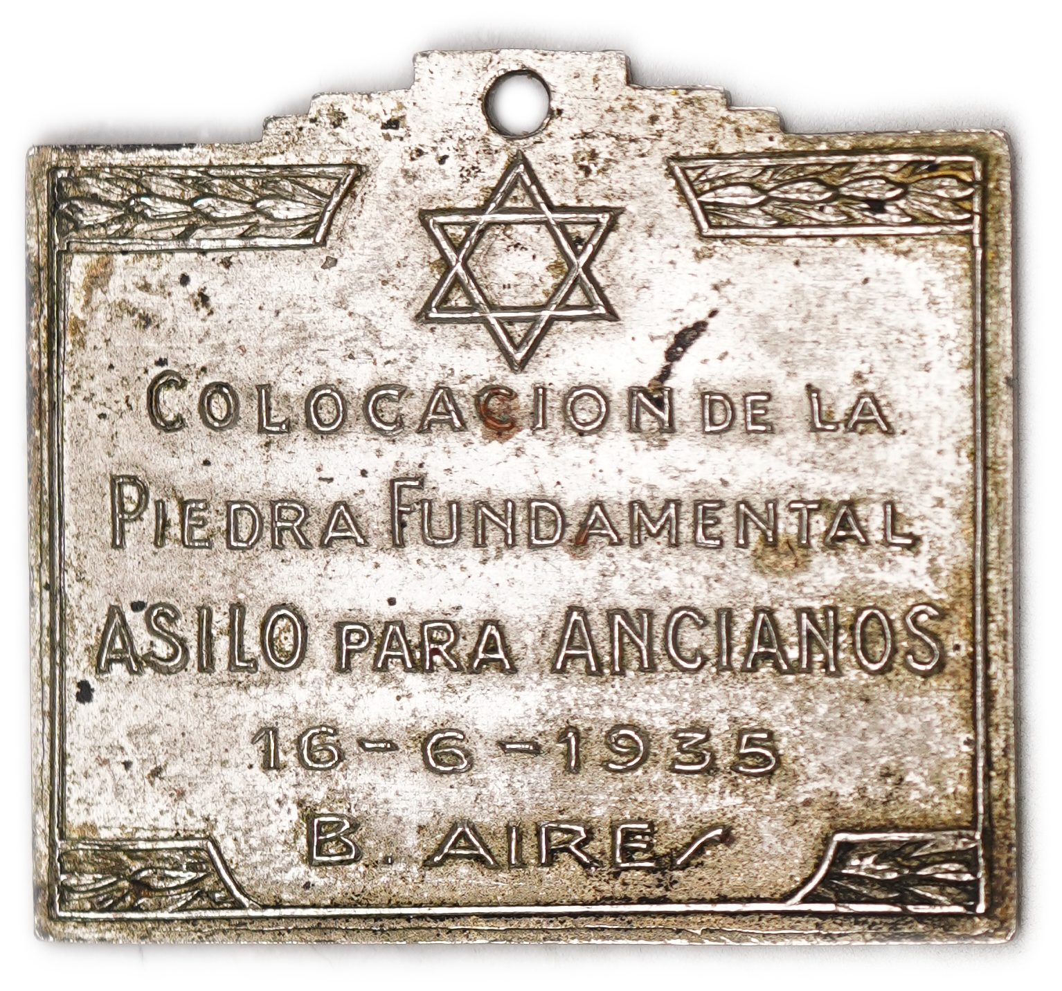 Judaica / Zionism - Argentina, Medal for the Laying of the Cornerstone of the “Asilo Israelita Argentino, ” Jewish ... - 1 1