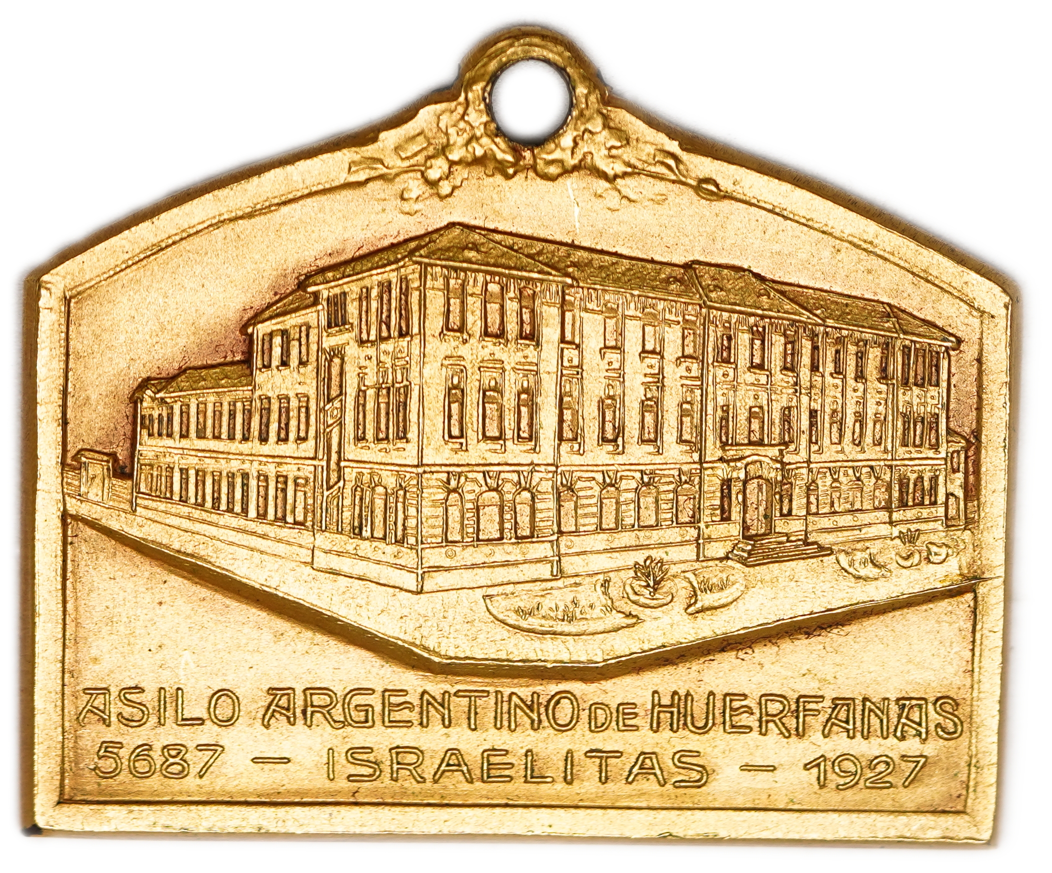 Judaica / Zionism - Argentina, Medal of the Jewish Orphanage and Mrs. Reine W. de Bompét, 1927 - 1 0