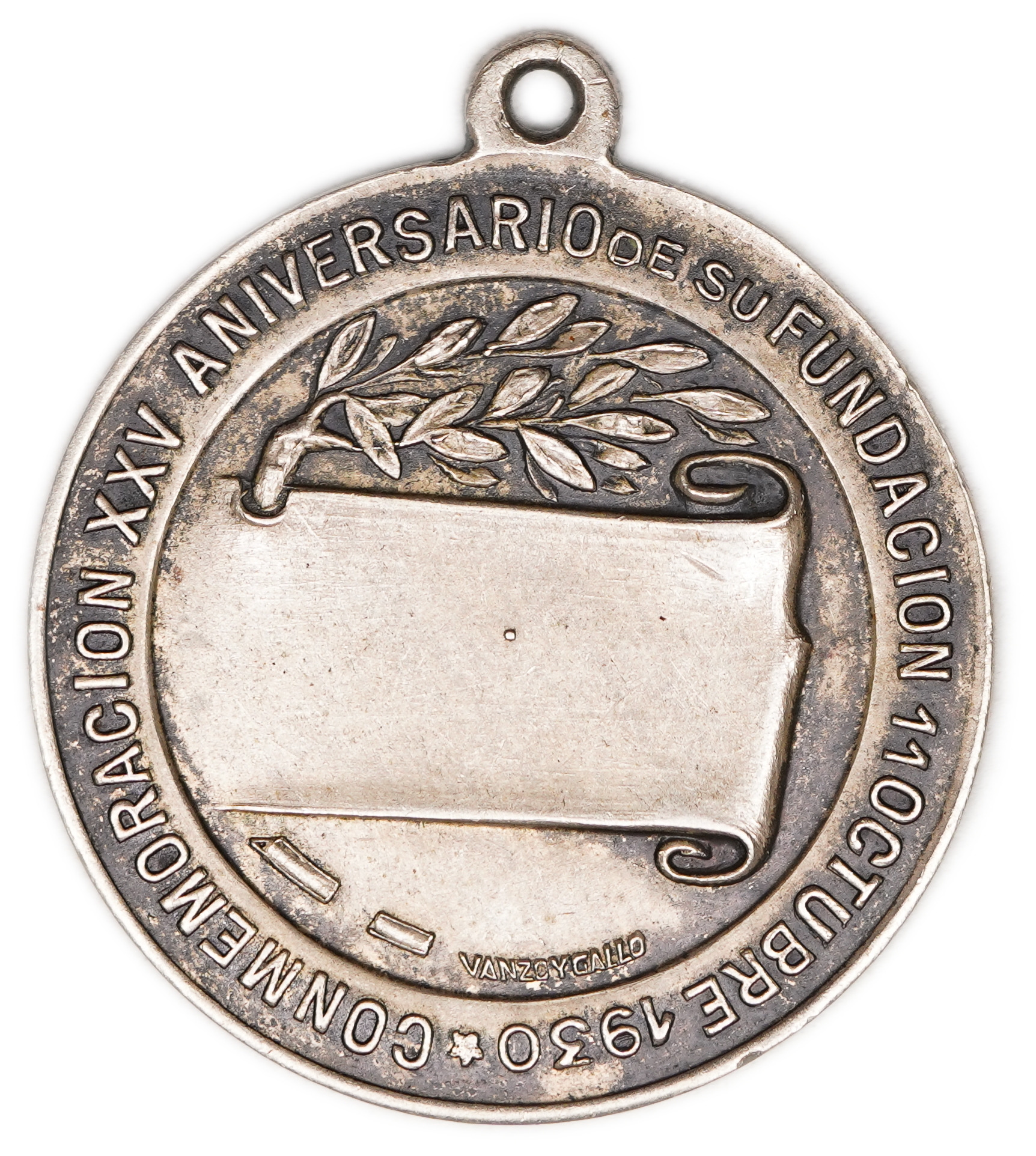 Judaica / Zionism - Argentina, Medal of the Zionist Israelite Union Society “Unión Israelita Sionista”, Santa Fe, 1930 - 1 1