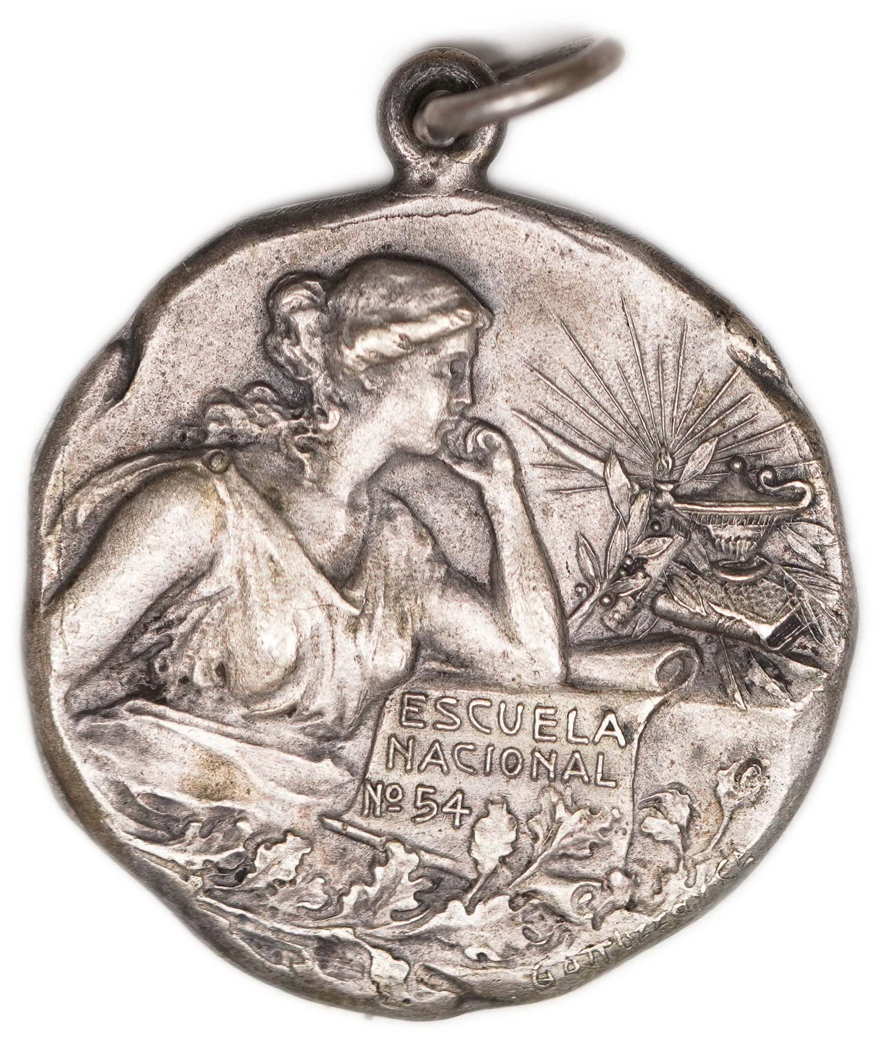 Judaica / Zionism - Argentina, Moisés Ville, National School No. 54 Medal, 1916 - 1 0