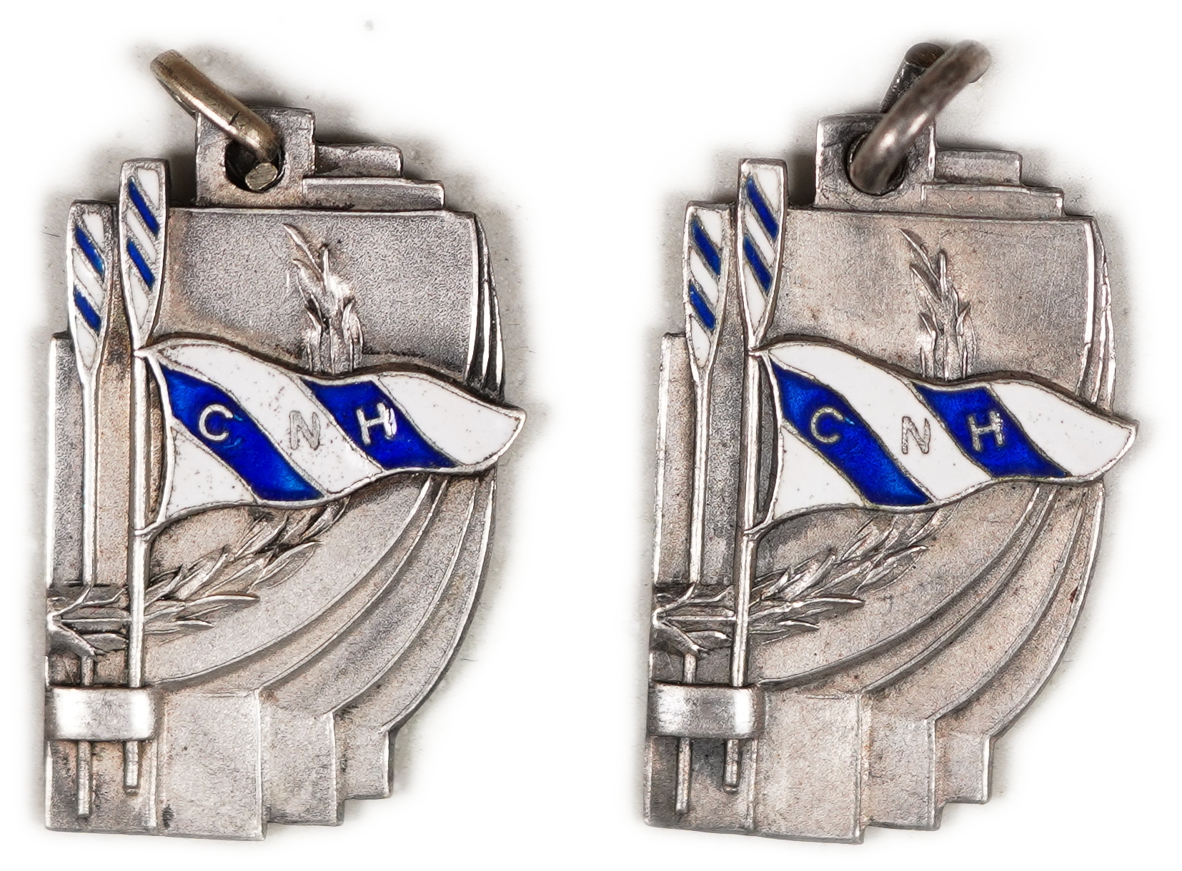 Judaica / Zionism - Argentina, “Club Náutico Hacoaj”, Rowing Competition Medals, 1940 - 1 0