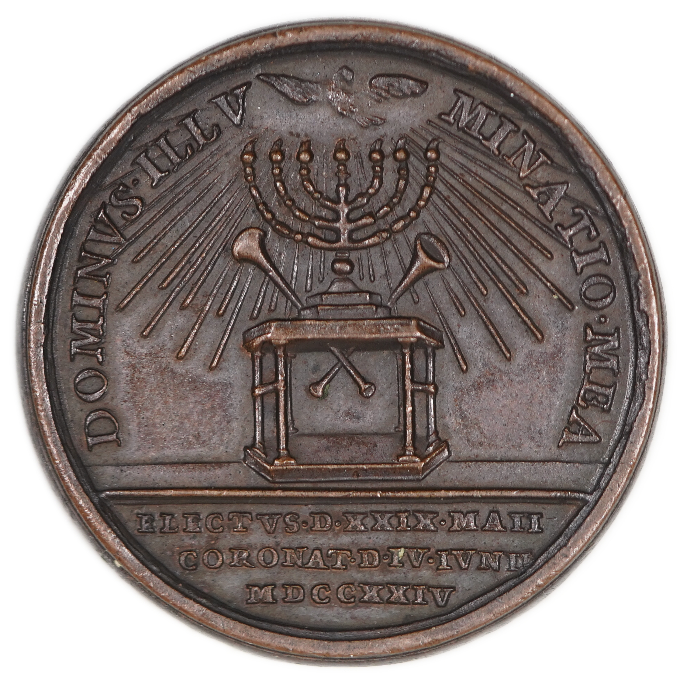 Judaica / Zionism - Papal States (Vatican), Antisemitic Medal - Pope Benedict XIV, 1724 - 1 0