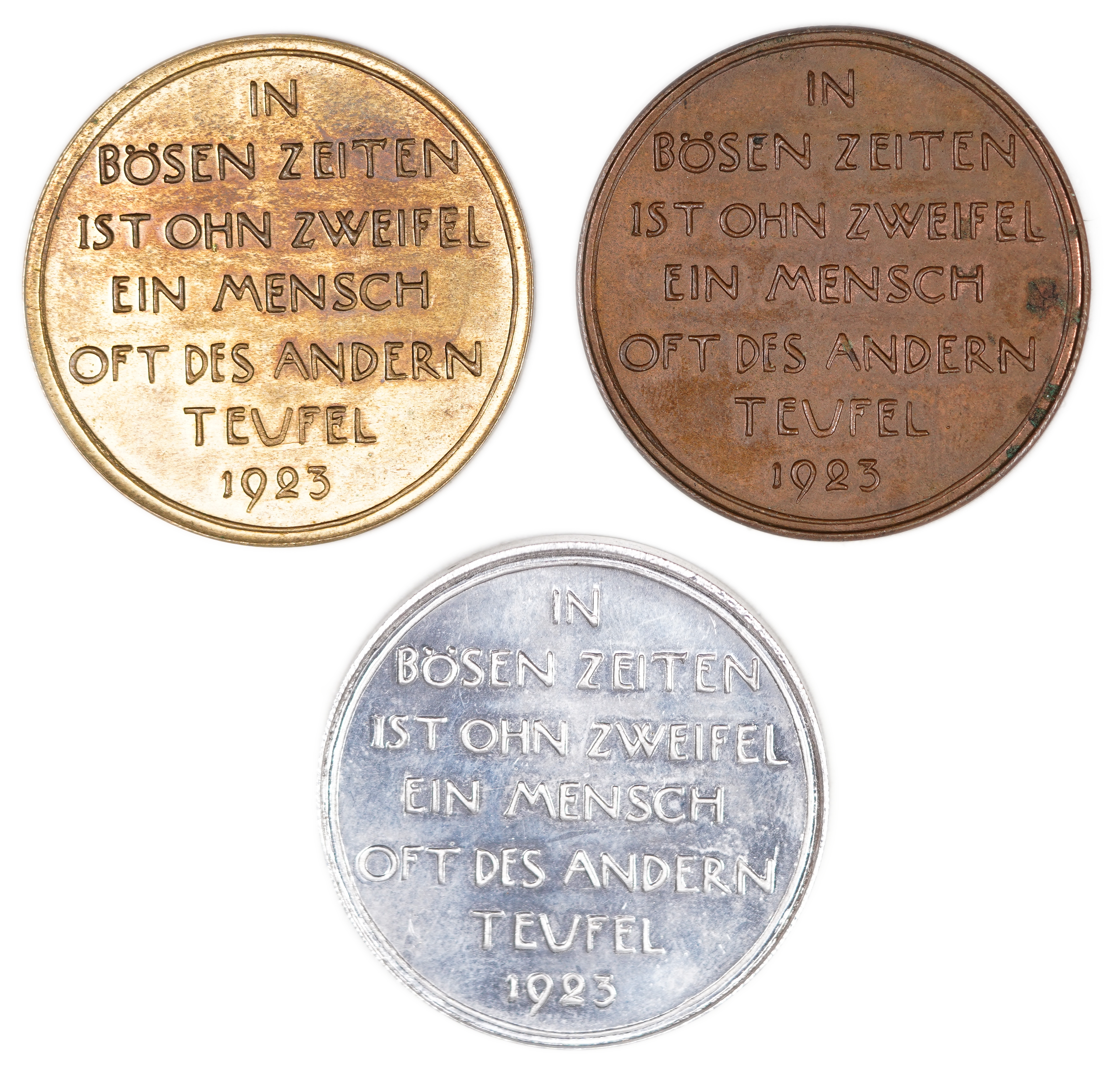 Judaica / Zionism - Germany, Antisemitic Medal “The Usurer”, 1923 - 1 1
