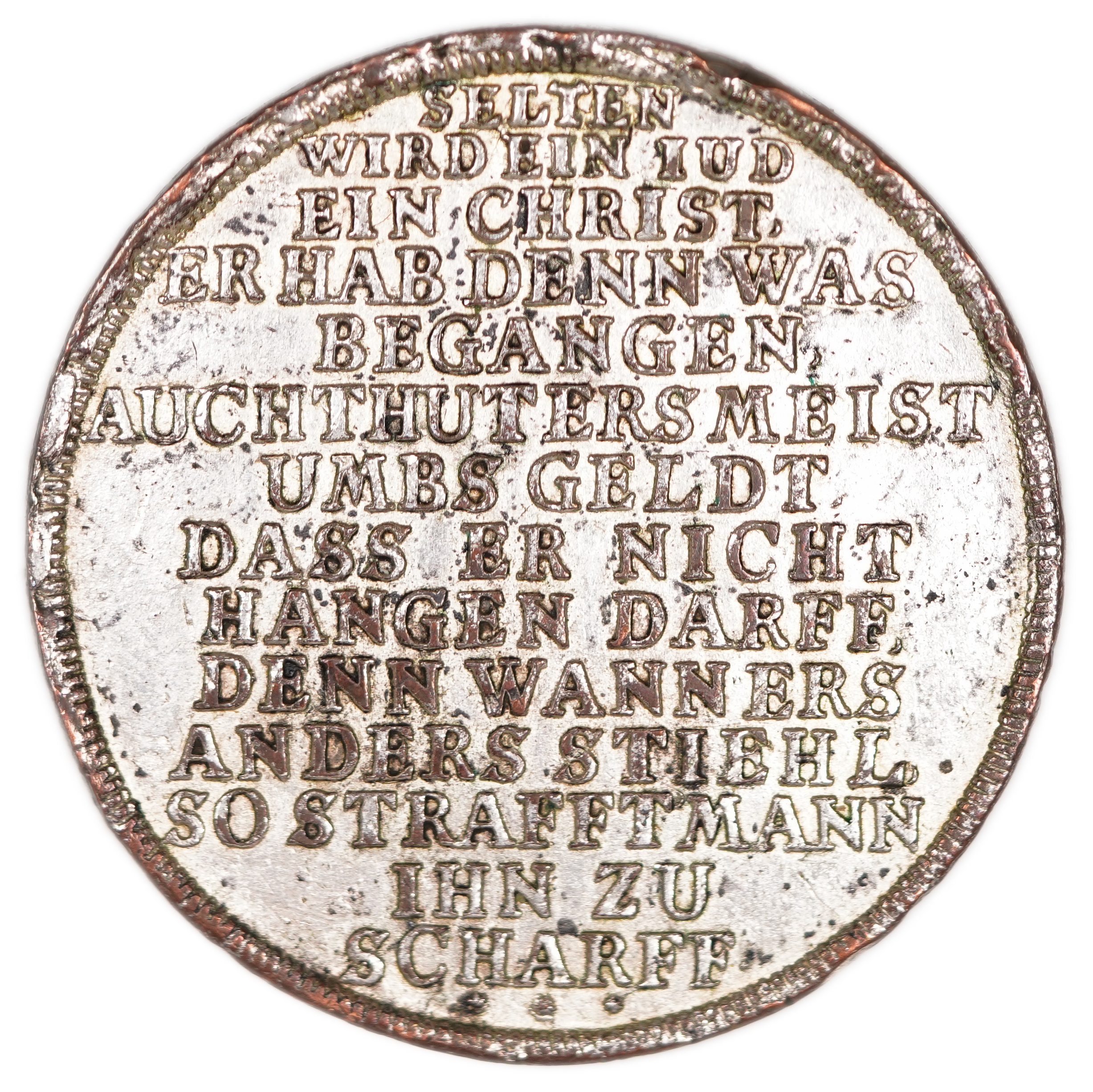 Judaica / Zionism - Germany, Antisemitic Medal “The Useless Baptism of the Jew”, 18th Century - 1 1
