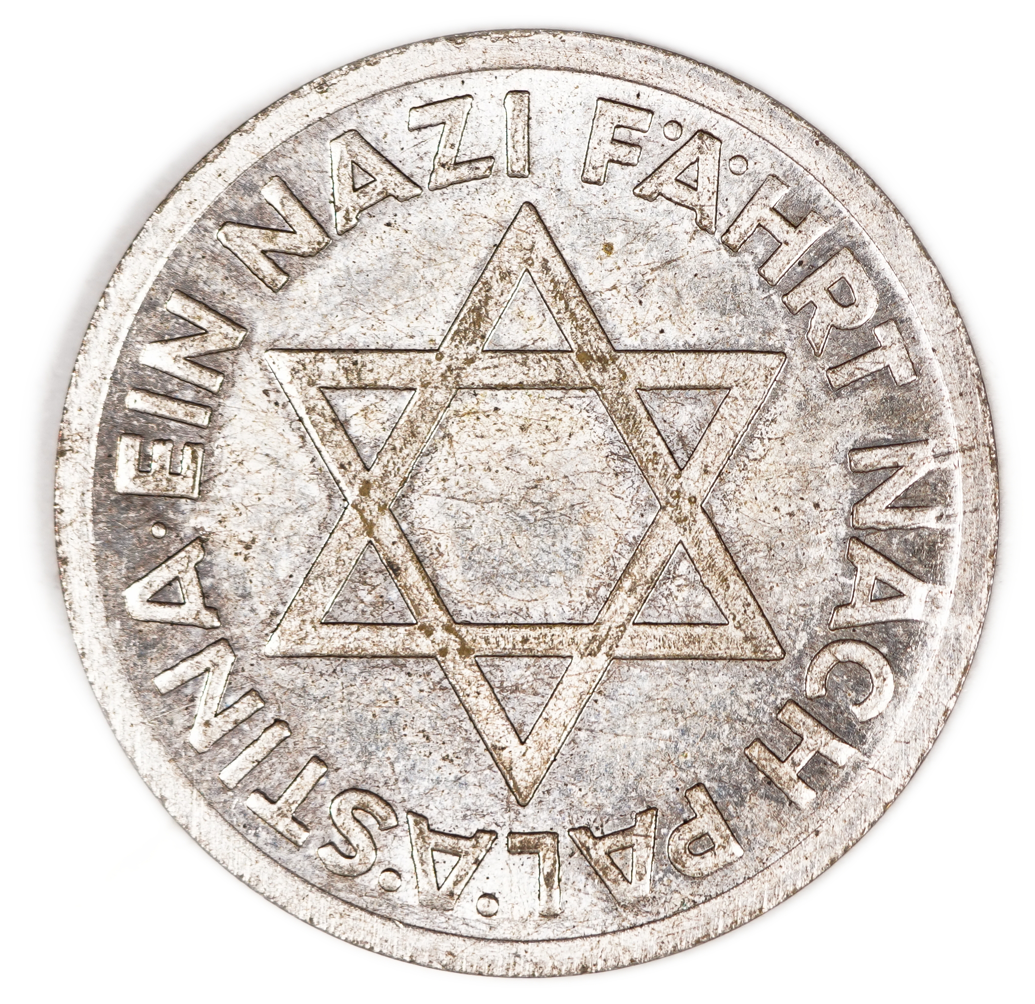 Judaica / Zionism - Germany, Antisemitic Medal “A Nazi Travels to Palestine”, 1930s - 1 0