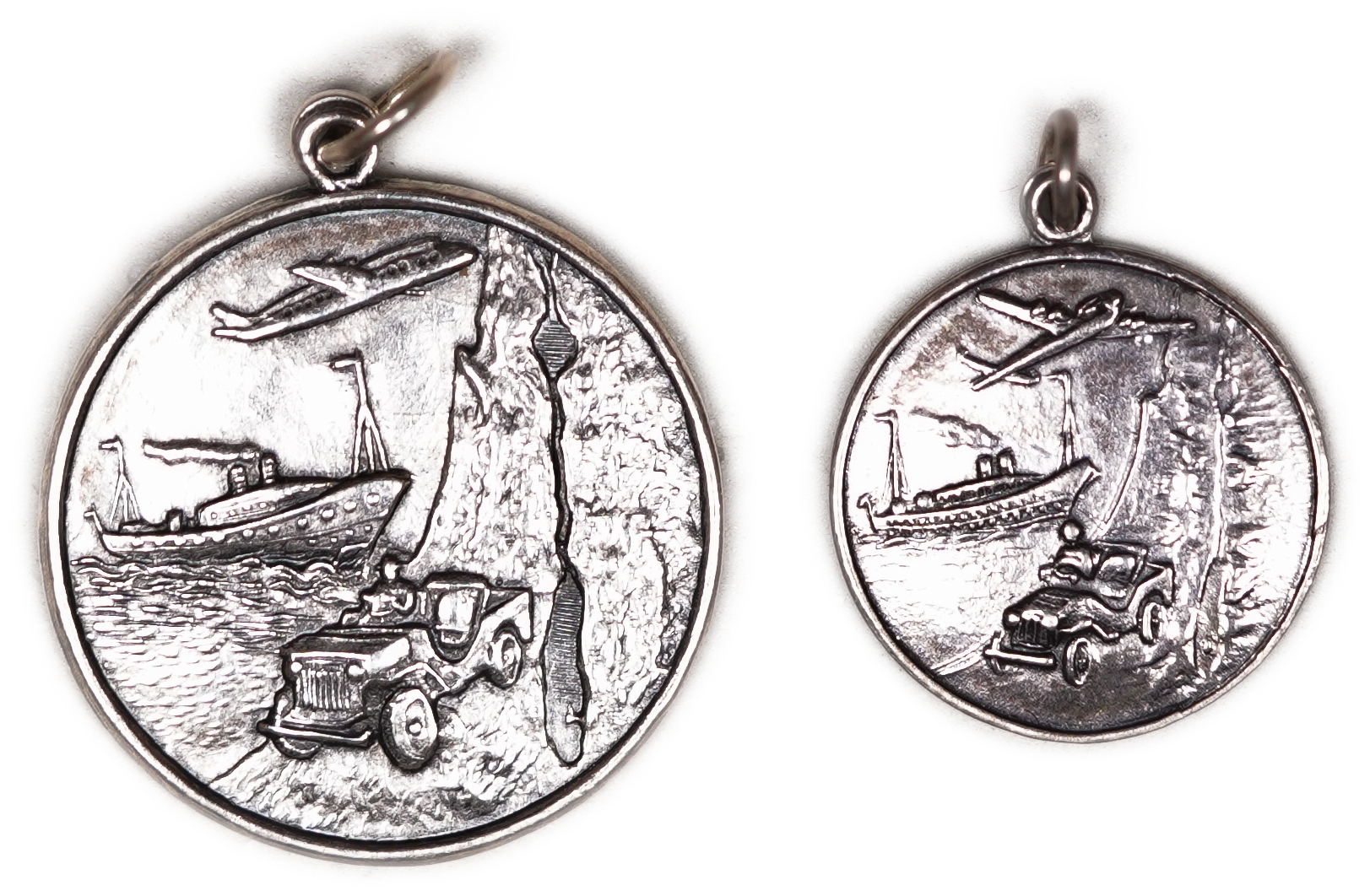 Israel - Pair of “For He Shall Give His Angels Charge Over Thee” Medals - Jerusalem - 1 0