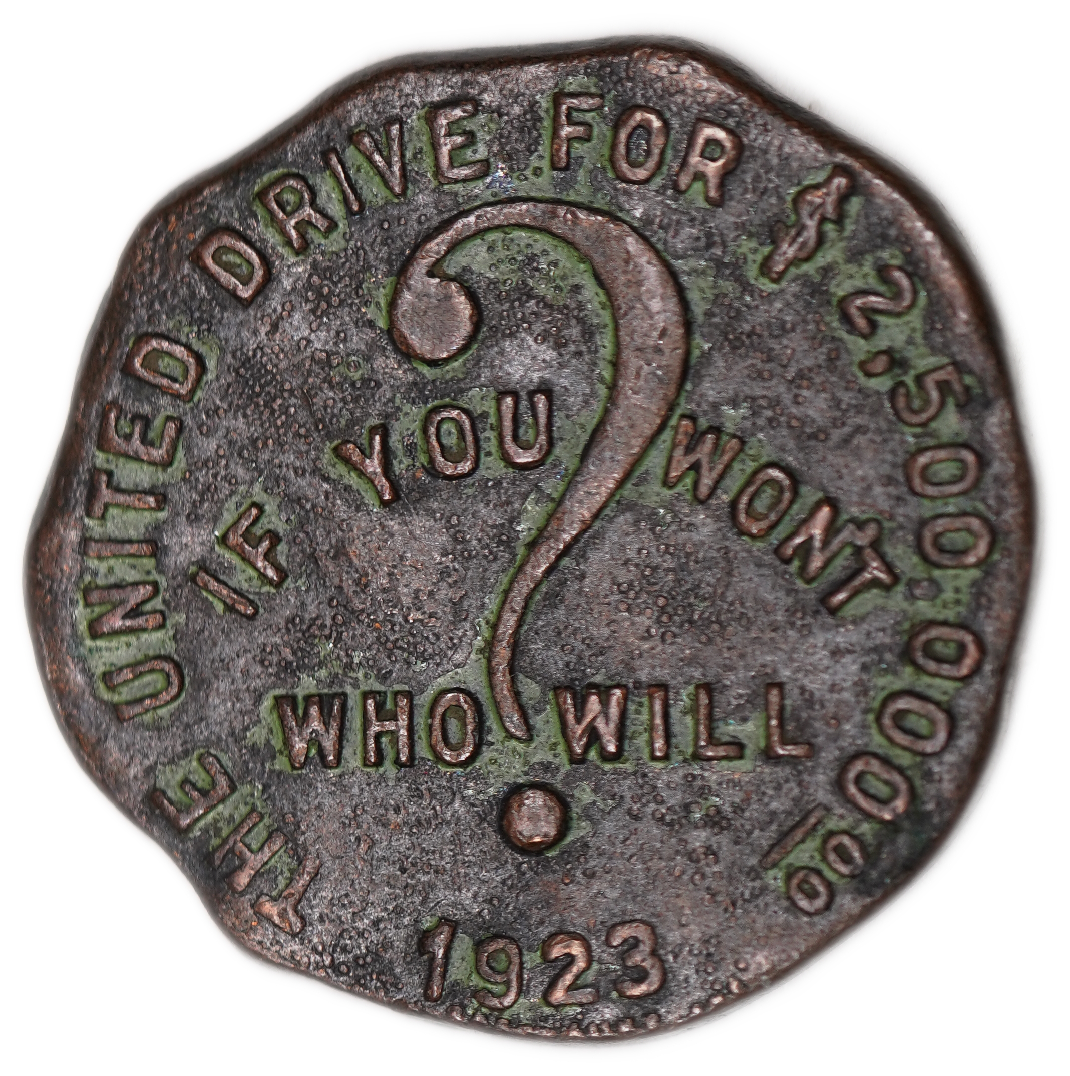 Judaica / Zionism - USA, Jewish Charity Campaign Token - 1923 - 1 1