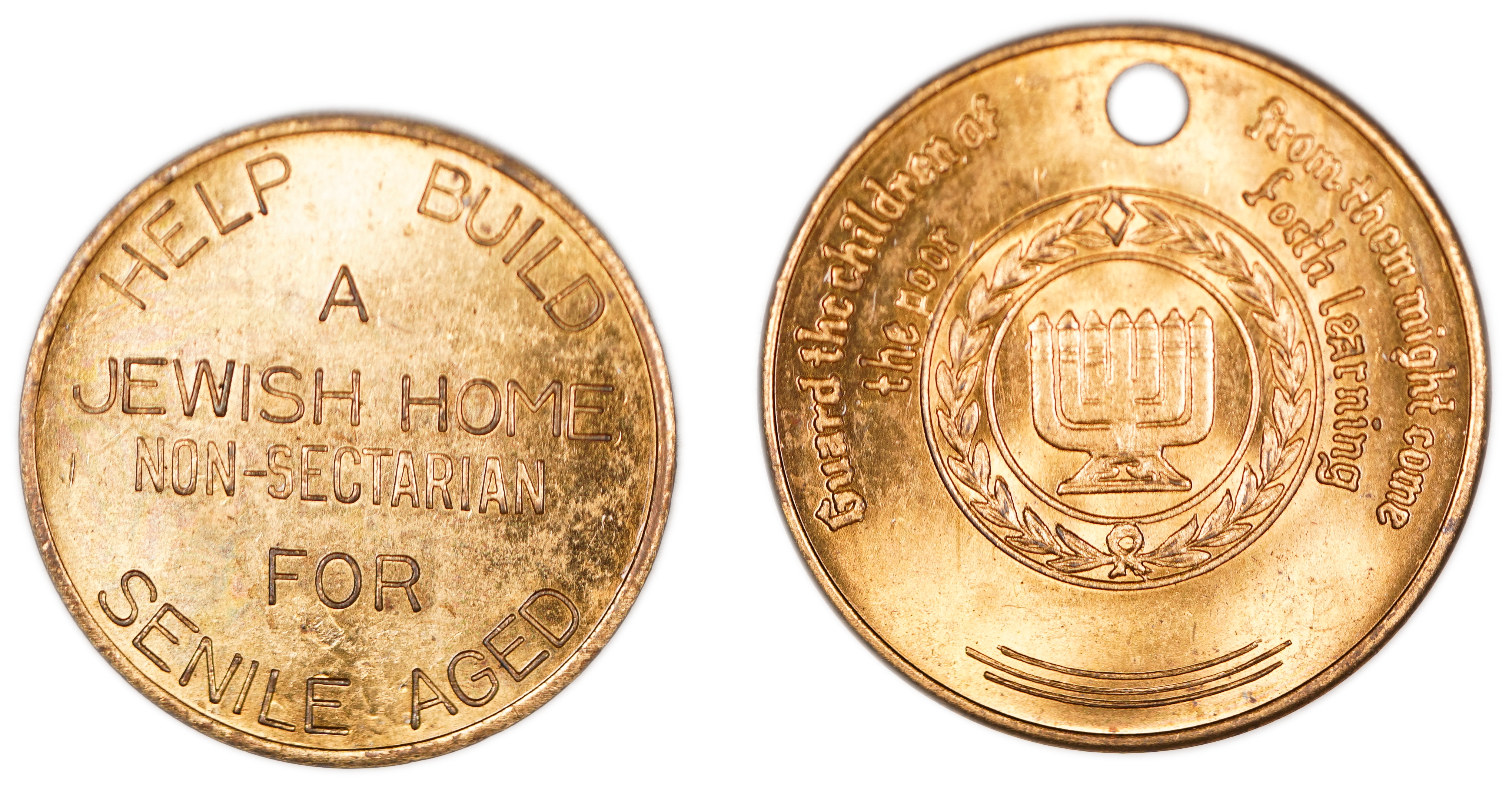Judaica / Zionism - USA, Two “Good Luck” Tokens - 1950s - 1 1