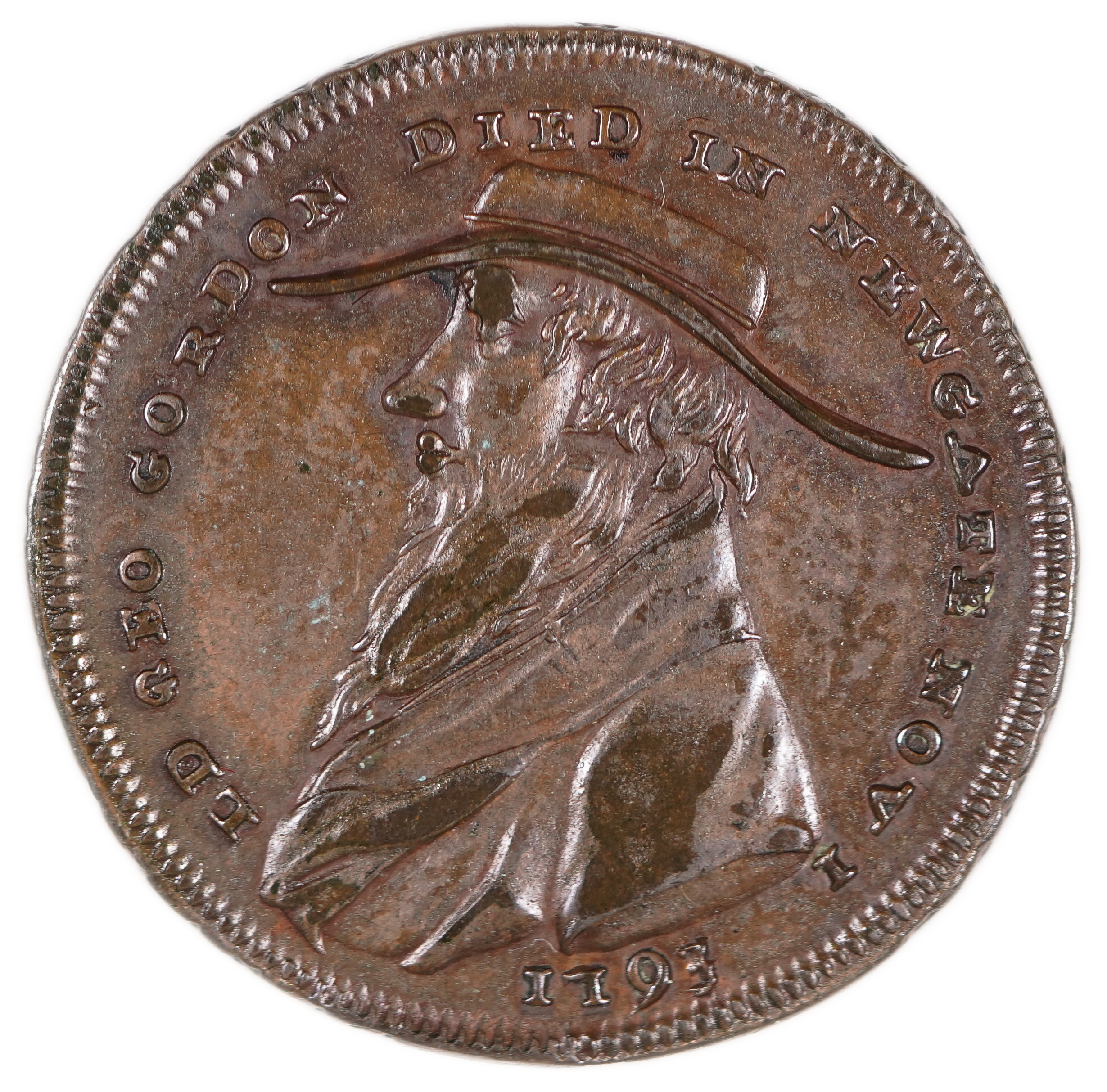 Judaica / Zionism - England, Memorial Medal for Lord George Gordon, Late 18th Century - 1 0