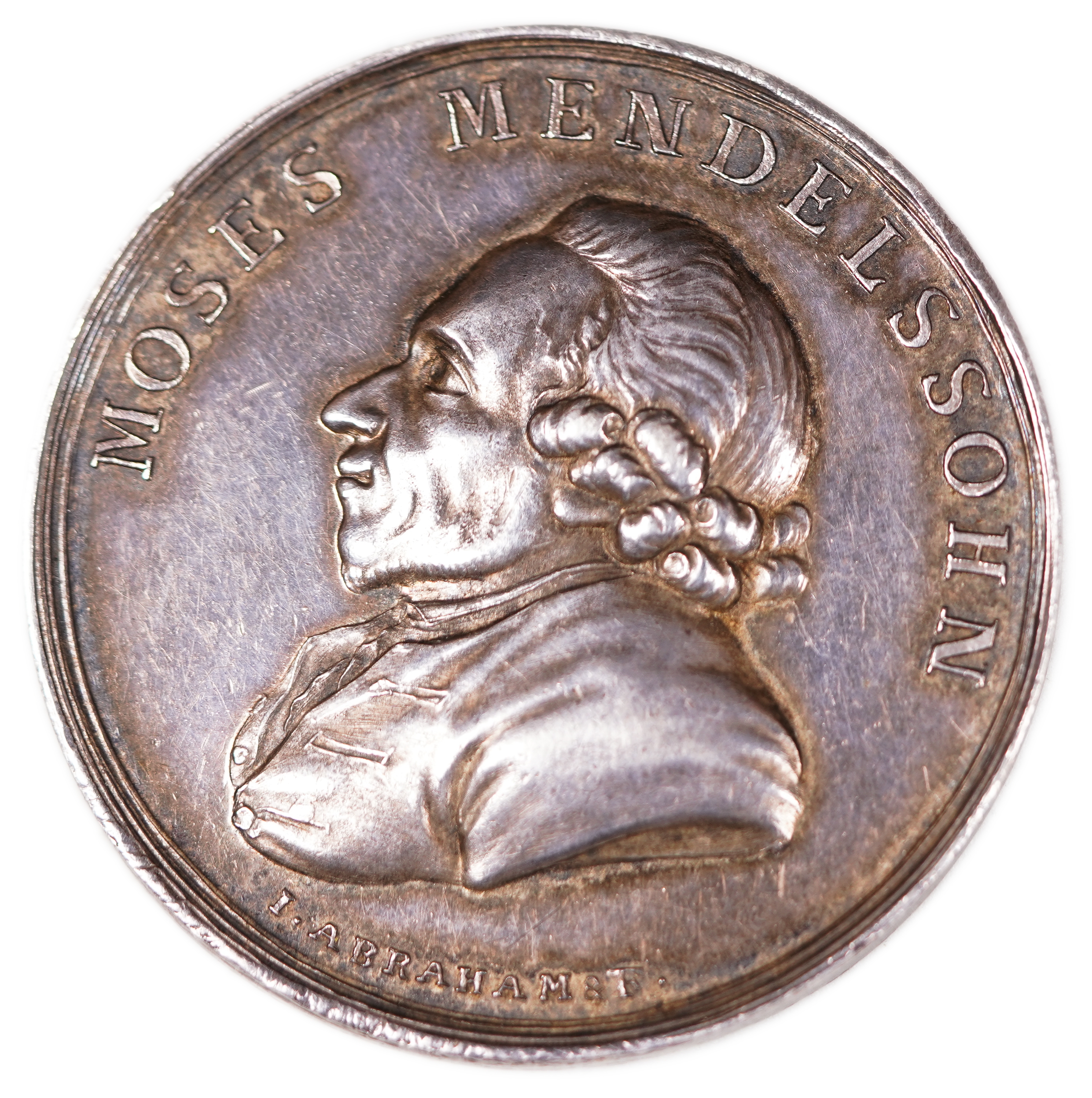 Judaica / Zionism - Europe, Medal in Honor of Moses Mendelssohn, 18th-19th Century - 1 0