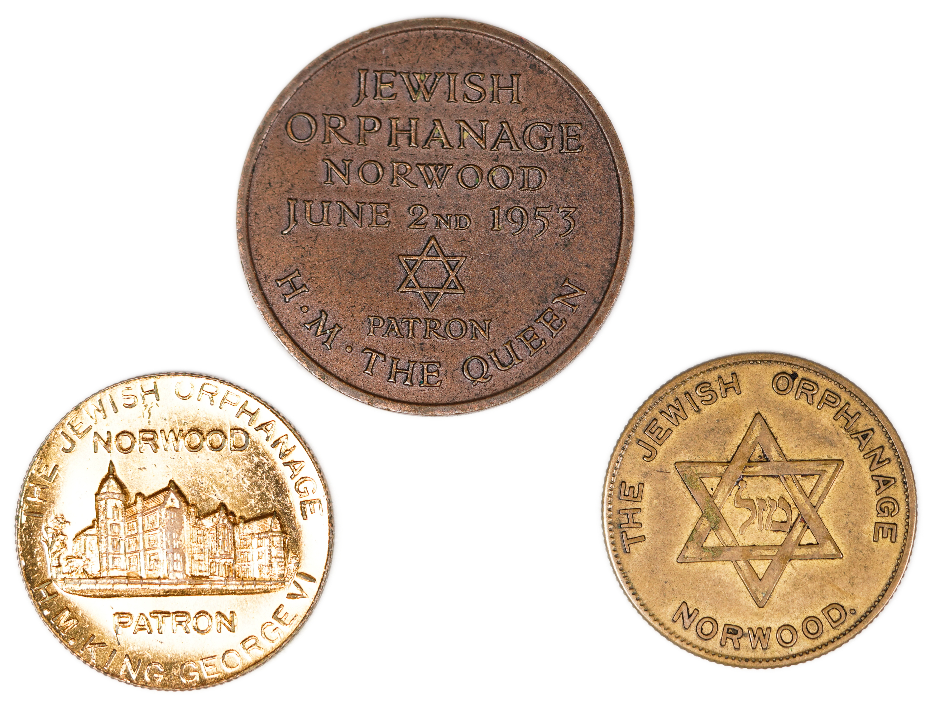 Judaica / Zionism - England, 3 Medals of the Jewish Orphanage Norwood, Mid-20th Century - 1 0