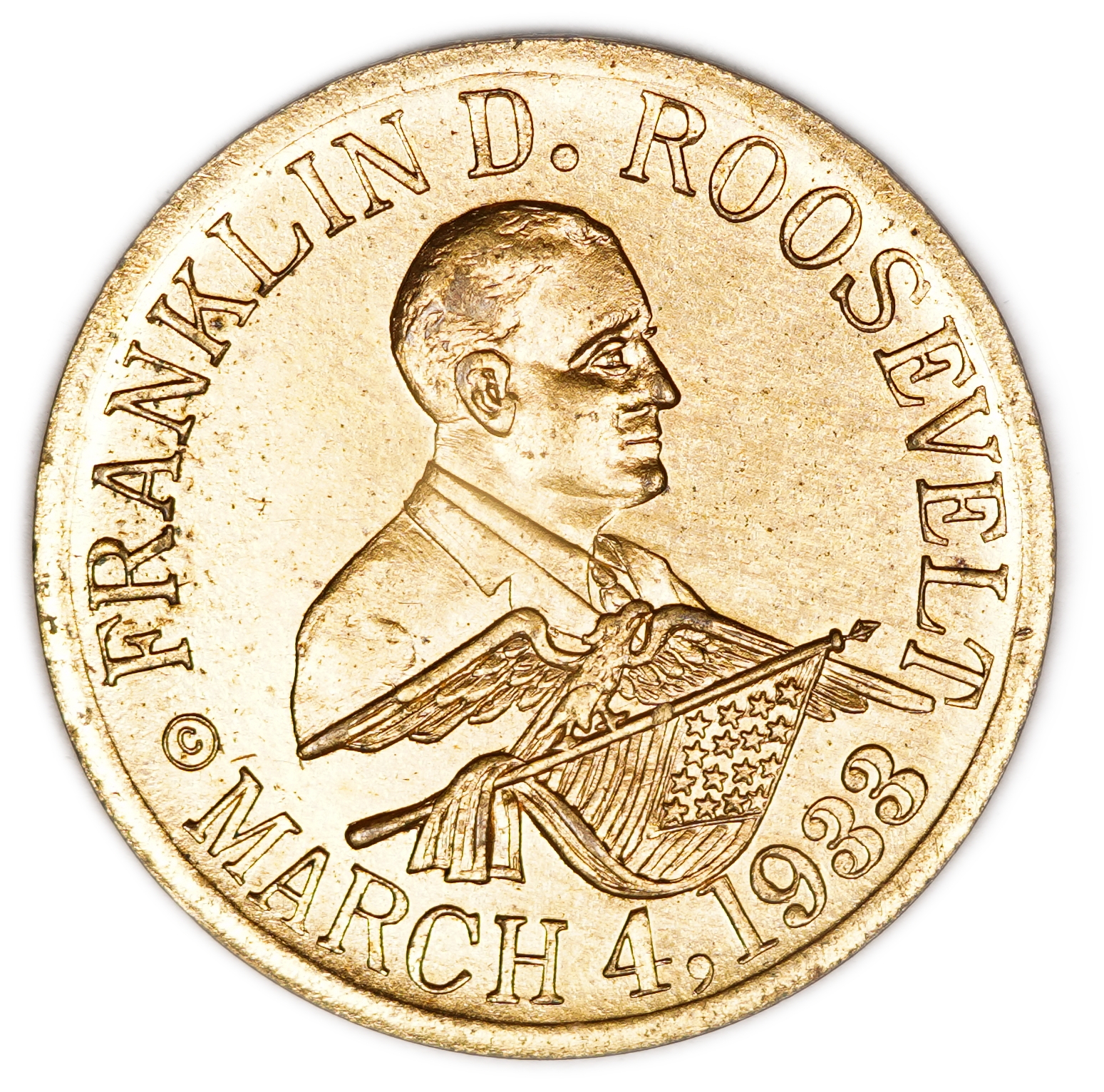 Judaica / Zionism - USA, Medal with Franklin D. Roosevelt and Star of David Symbol - 1933 - 1 0