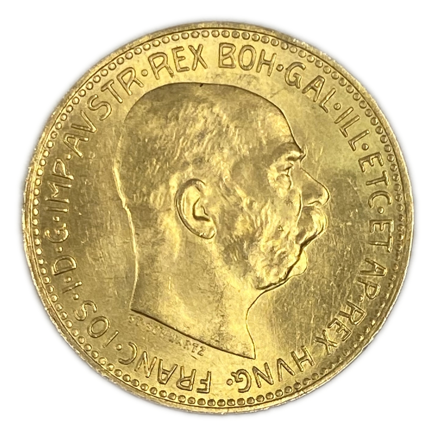 Austria – 20 krona 1915 – AU-UNC – gold 900, 21 mm, 6.77g - 1 1