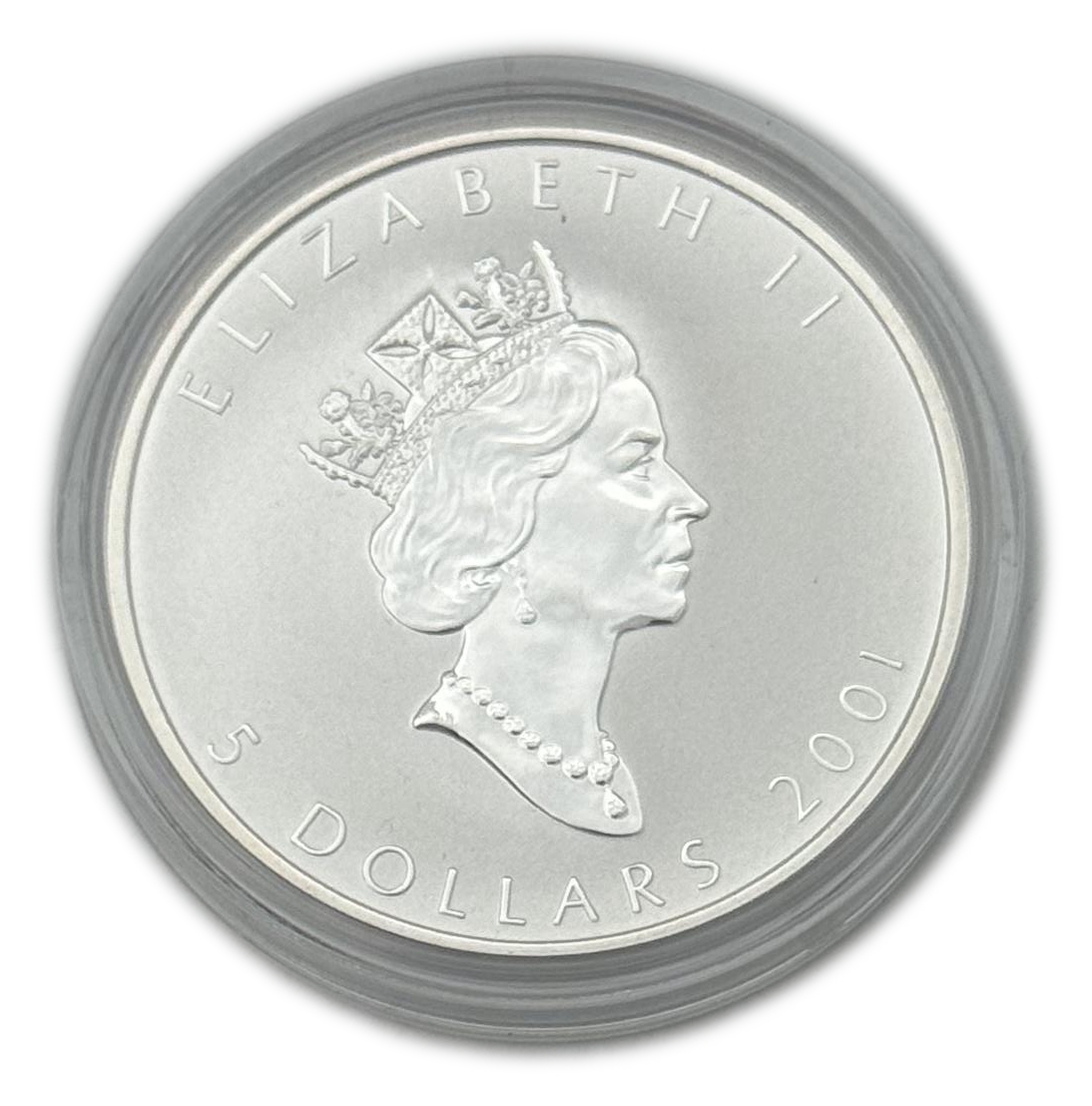Canada - 5 Dollars 2001 - Elizabeth II Maple of Good Fortune - Silver 999, 31.1g, 38mm - 1 1