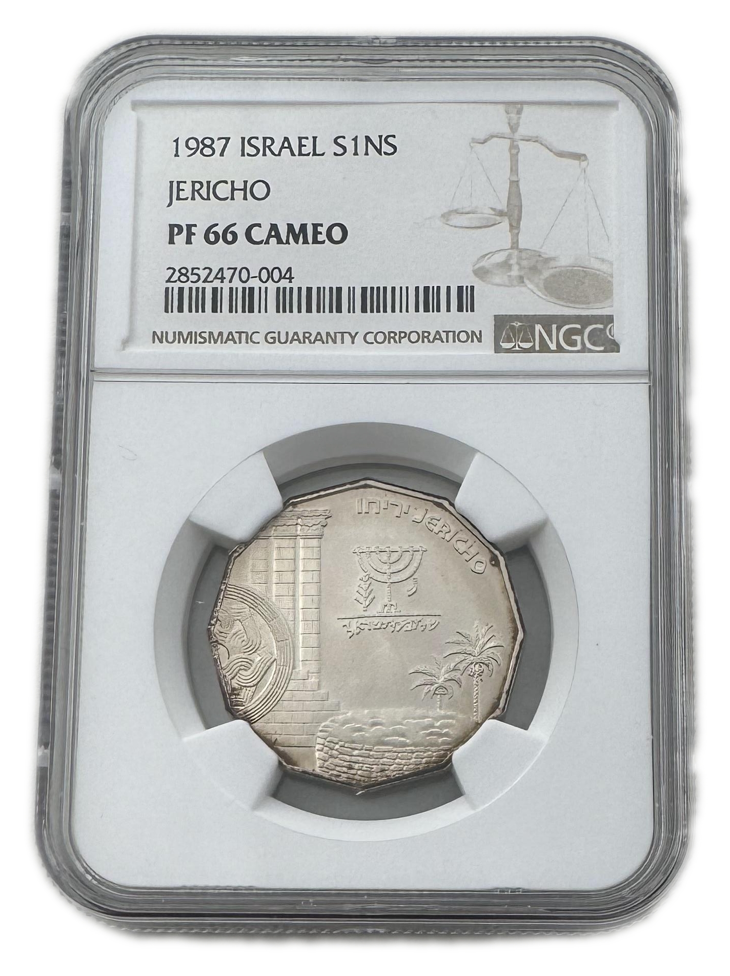 Israel - 1 Shekel 1987 - Jericho - NGC PF 66 - 1 0