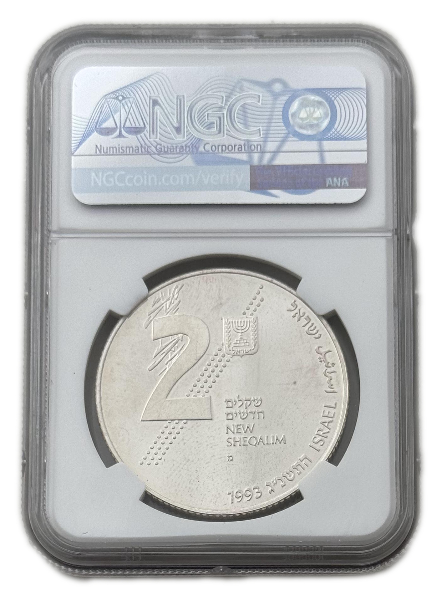 Israel - 2 Shekels 1993 - NGC PF 66 - Silver 925, 28.8g - Revolt and Heroism - 1 1
