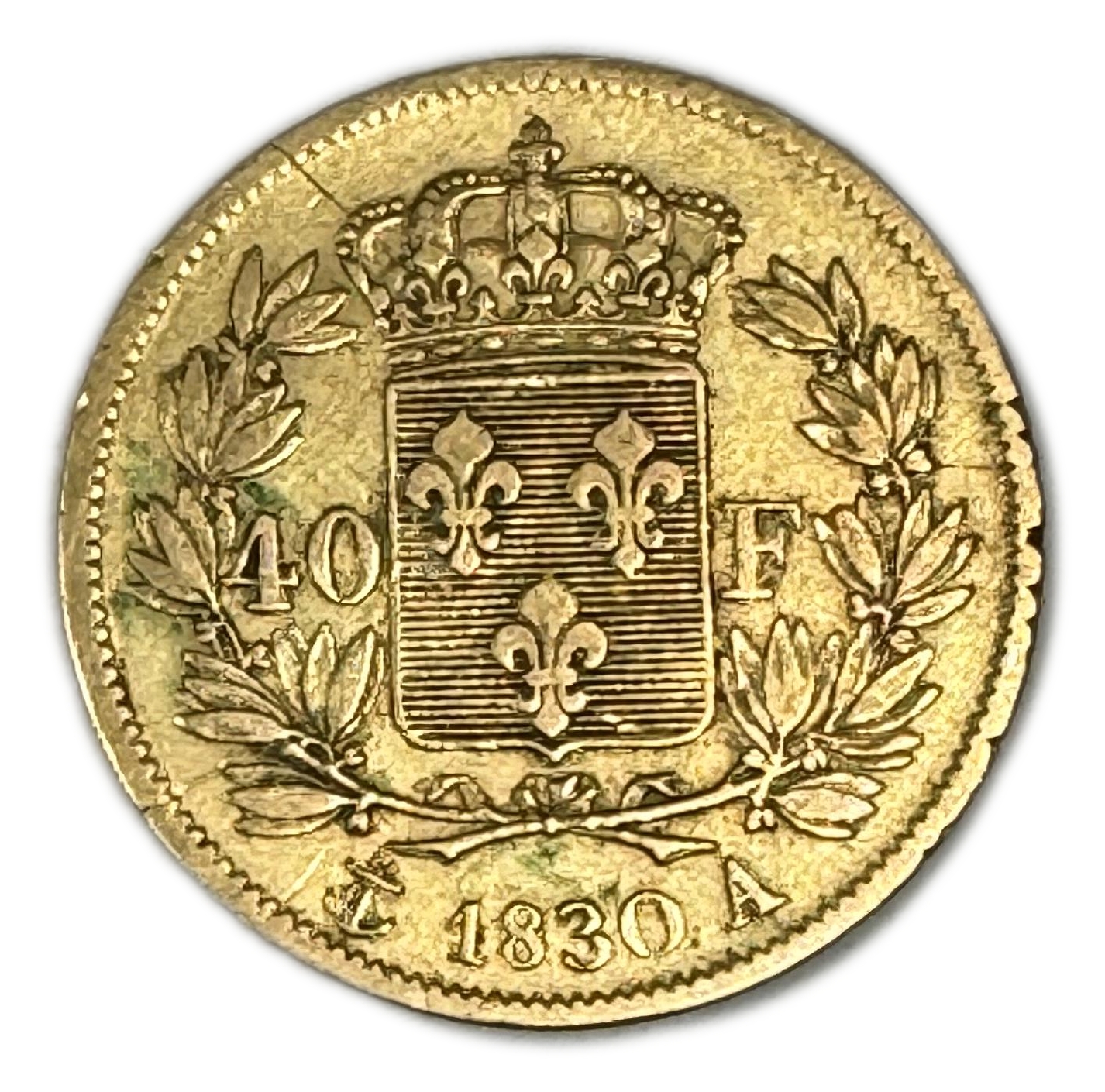 France - 40 Francs 1830 A - Charles X - Gold 900, 12.9, 26mm