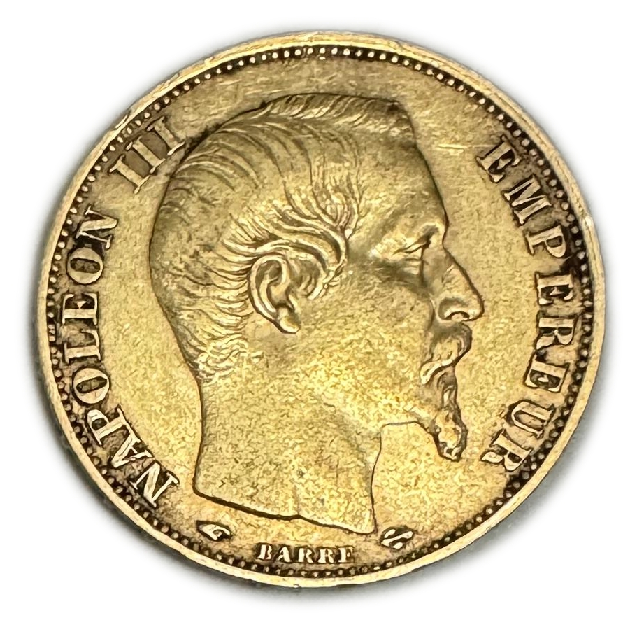 France - 20 Francs 1860 - Napoleon III - Gold 900, 6.43, 21mm - 1 1