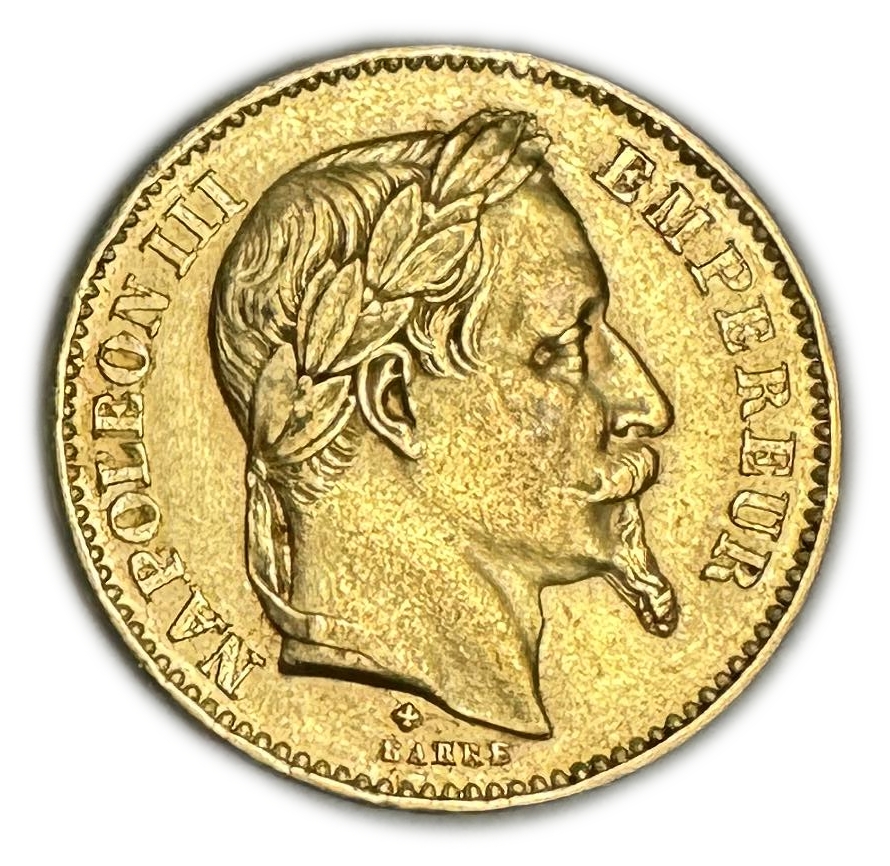 France - 20 Francs 1866 - Napoleon III - Gold 900, 6.43, 21mm - 1 1
