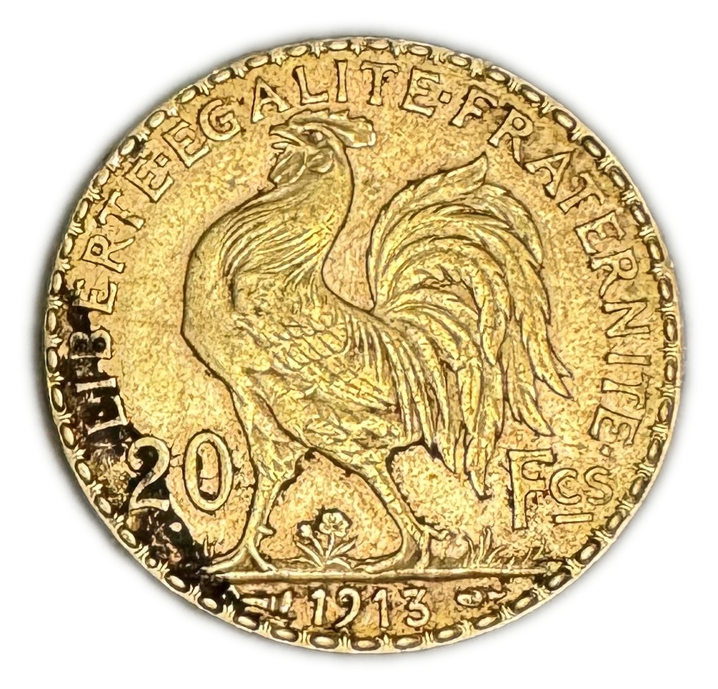 France - 20 Francs 1913 - Gold 900, 6.45g, 21mm