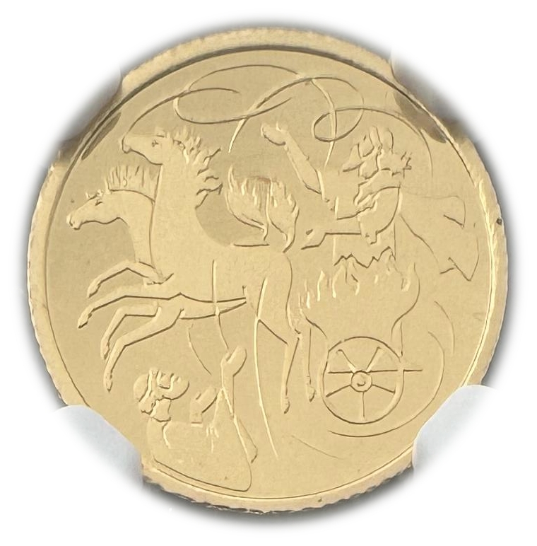 Israel - 1 Shekel 2001 - ELIJAH WENT UP BY A WHIRLWIND INTO HEAVEN - NGC PF 69 - Gold 999, 1.24g, 13.92mm - 1 0