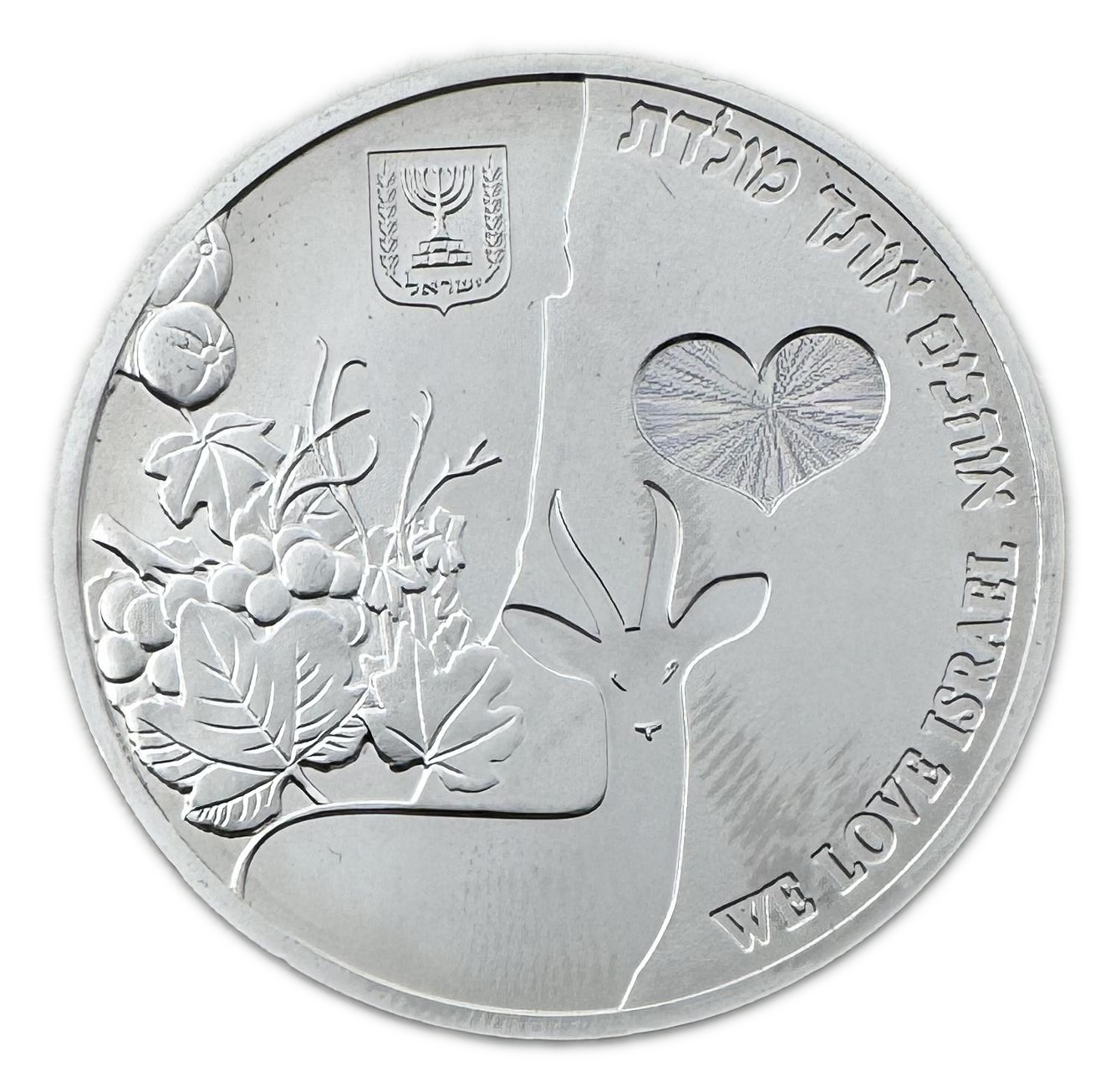 Israel - 60th anniversary platinum medal for the country "Deer Land", minting quantity: 60 units - platinum 999 ... - 1 2